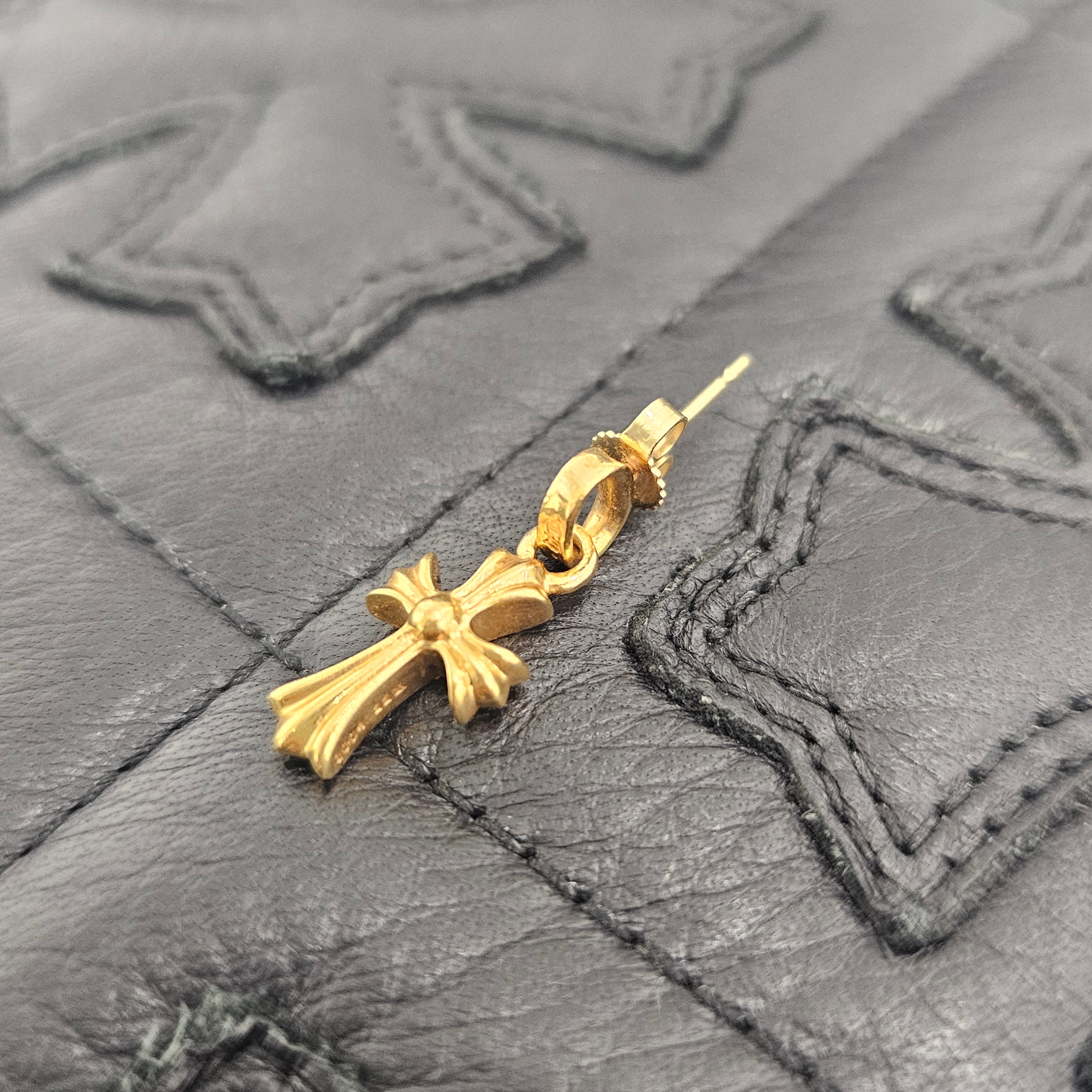 CHROME HEARTS 22K BBY FAT Earrings Pave Diamond クロムハーツ 22K ベイビーファット ピアス パヴェダイヤモンド