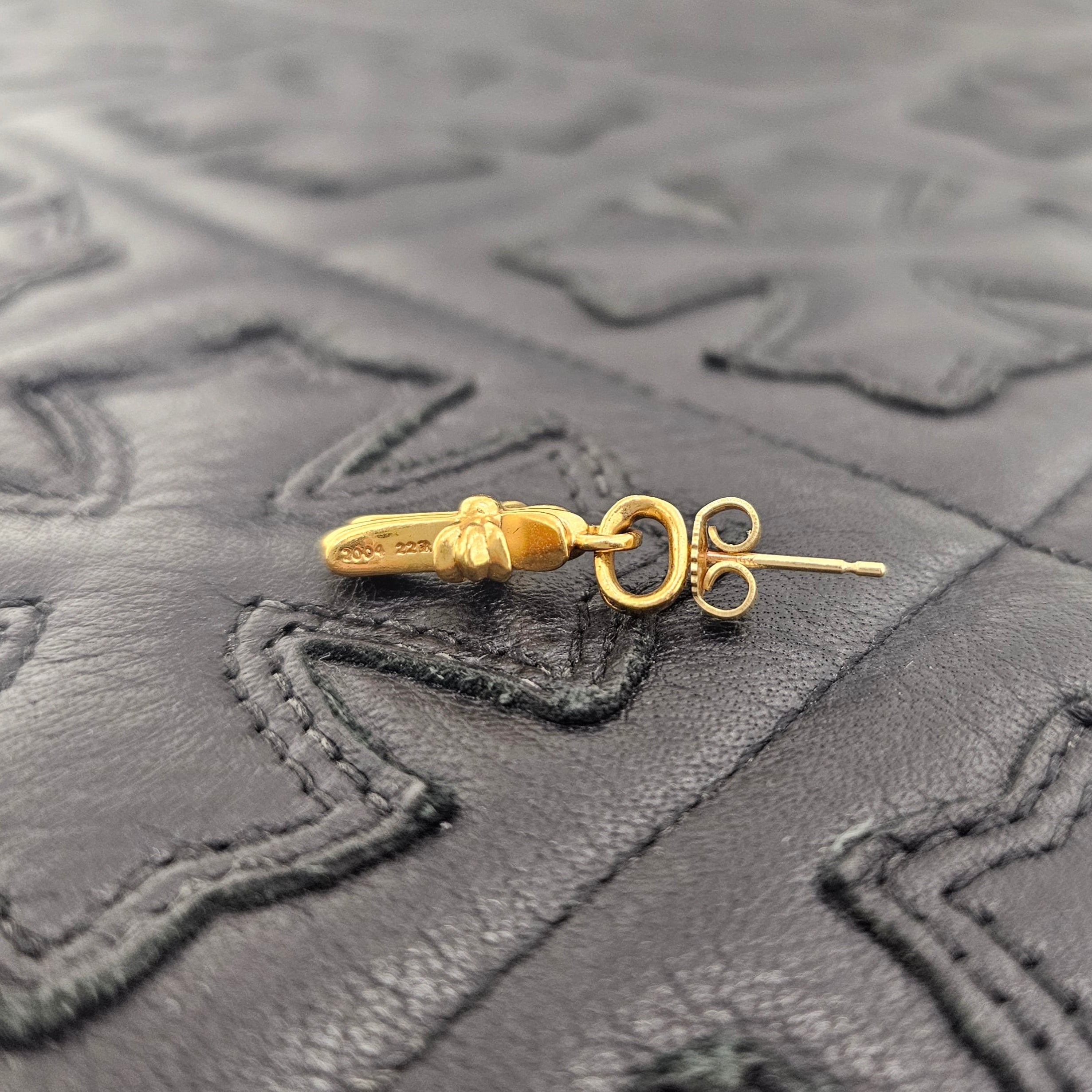 CHROME HEARTS 22K BBY FAT Earrings Pave Diamond クロムハーツ 22K ベイビーファット ピアス パヴェダイヤモンド