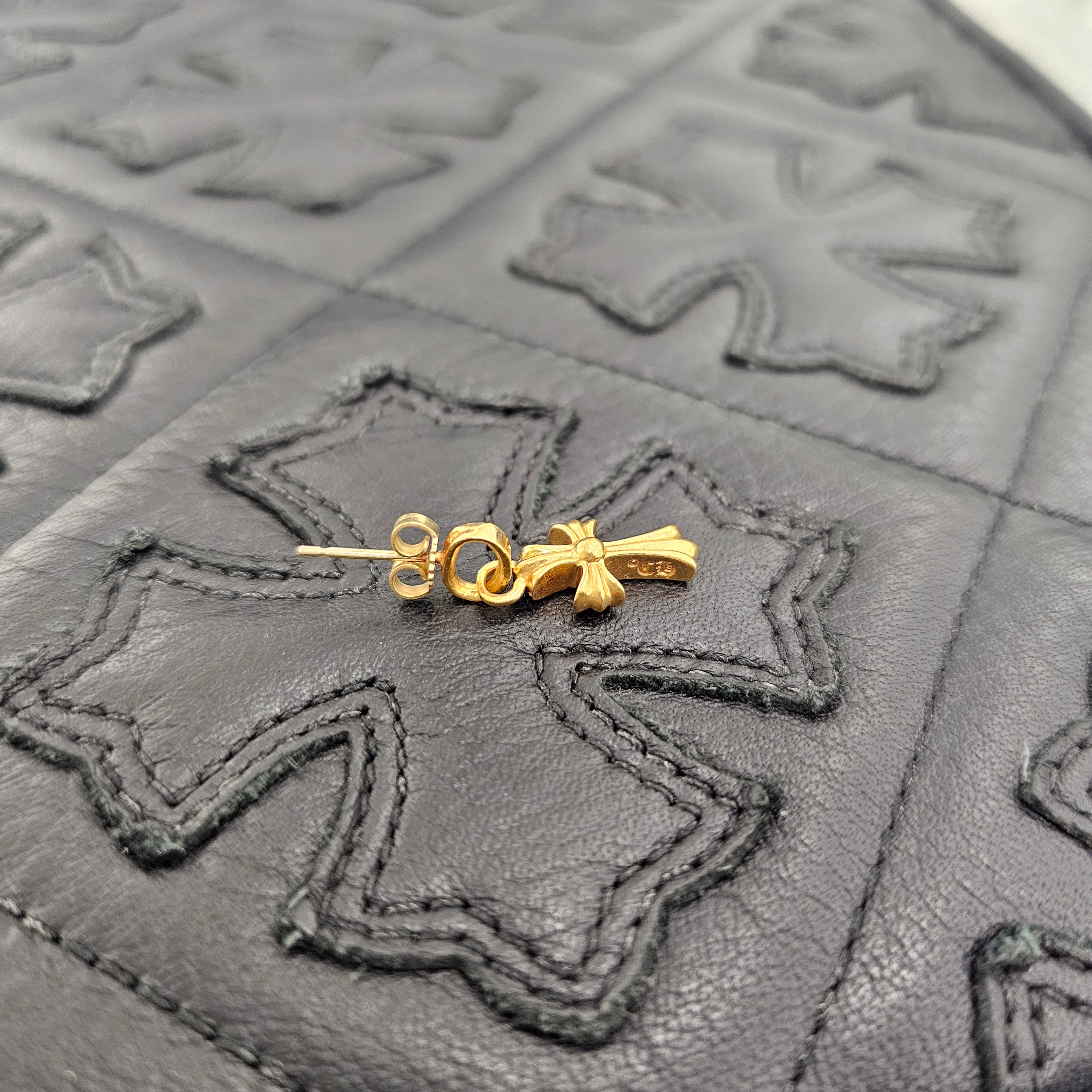 CHROME HEARTS 22K BBY FAT Earrings Pave Diamond クロムハーツ 22K ベイビーファット ピアス パヴェダイヤモンド