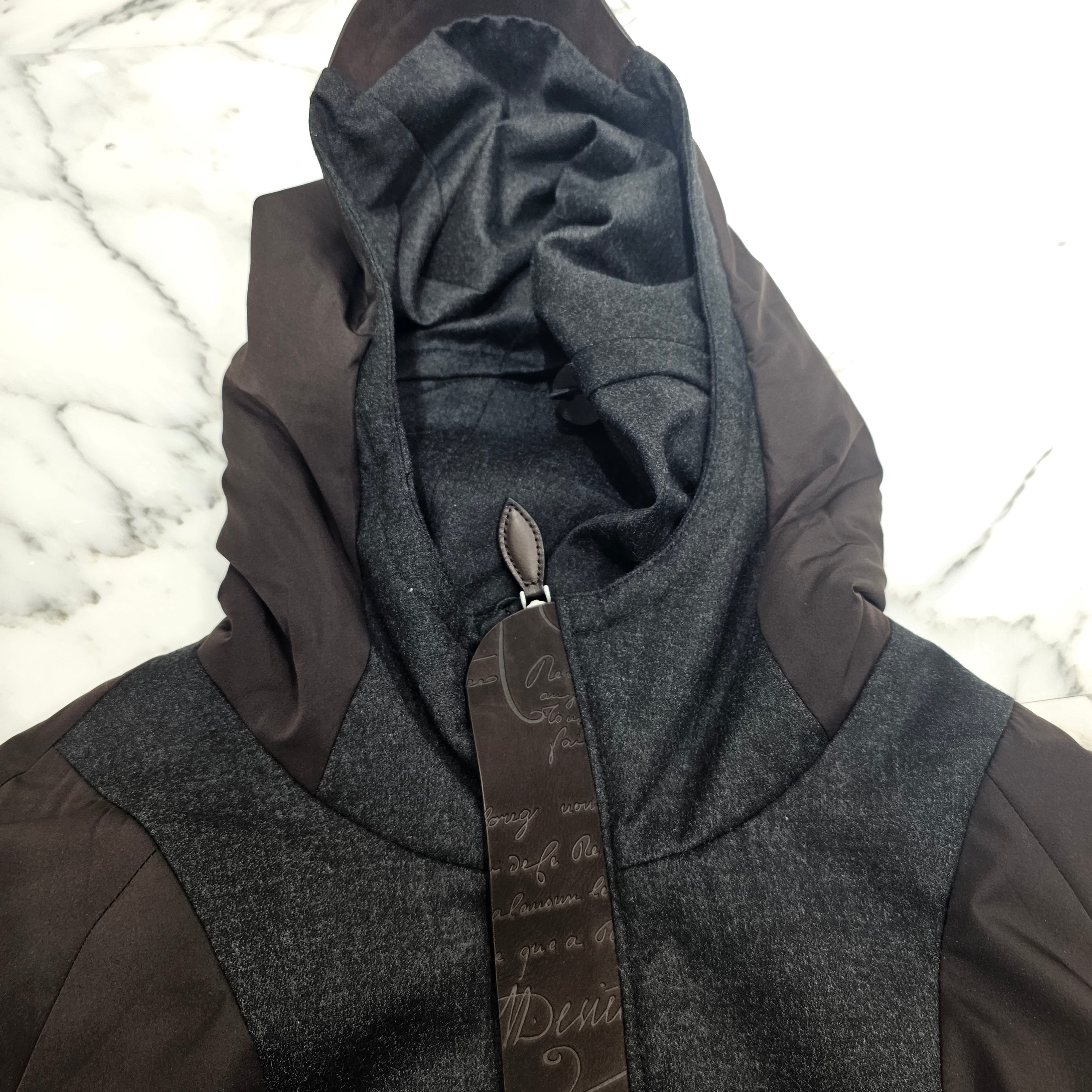 Berluti Technical B-Way Leather Detail Wool Jacket R23OBL122WDAO Size 48 ベルルッティ テクニカル B-WAY レザーディティール ウールジャケット サイズ48