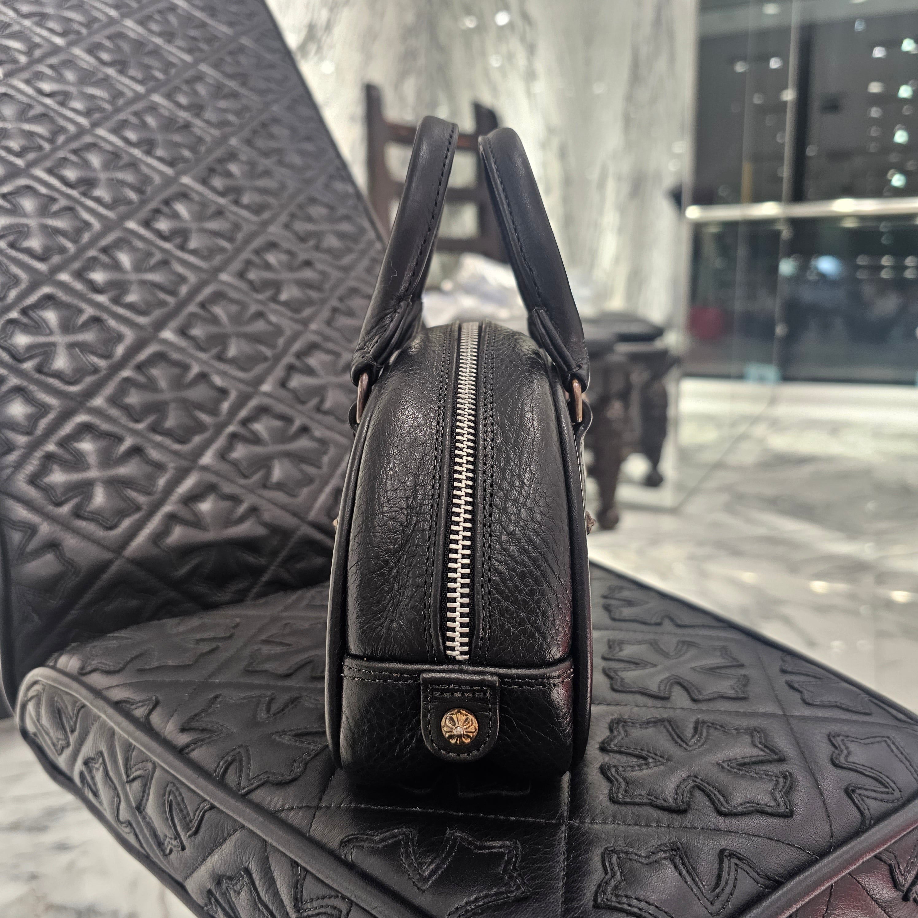 CHROME HEARTS Tiny GYM Cemetery Cross Patch Hand Bag クロムハーツ