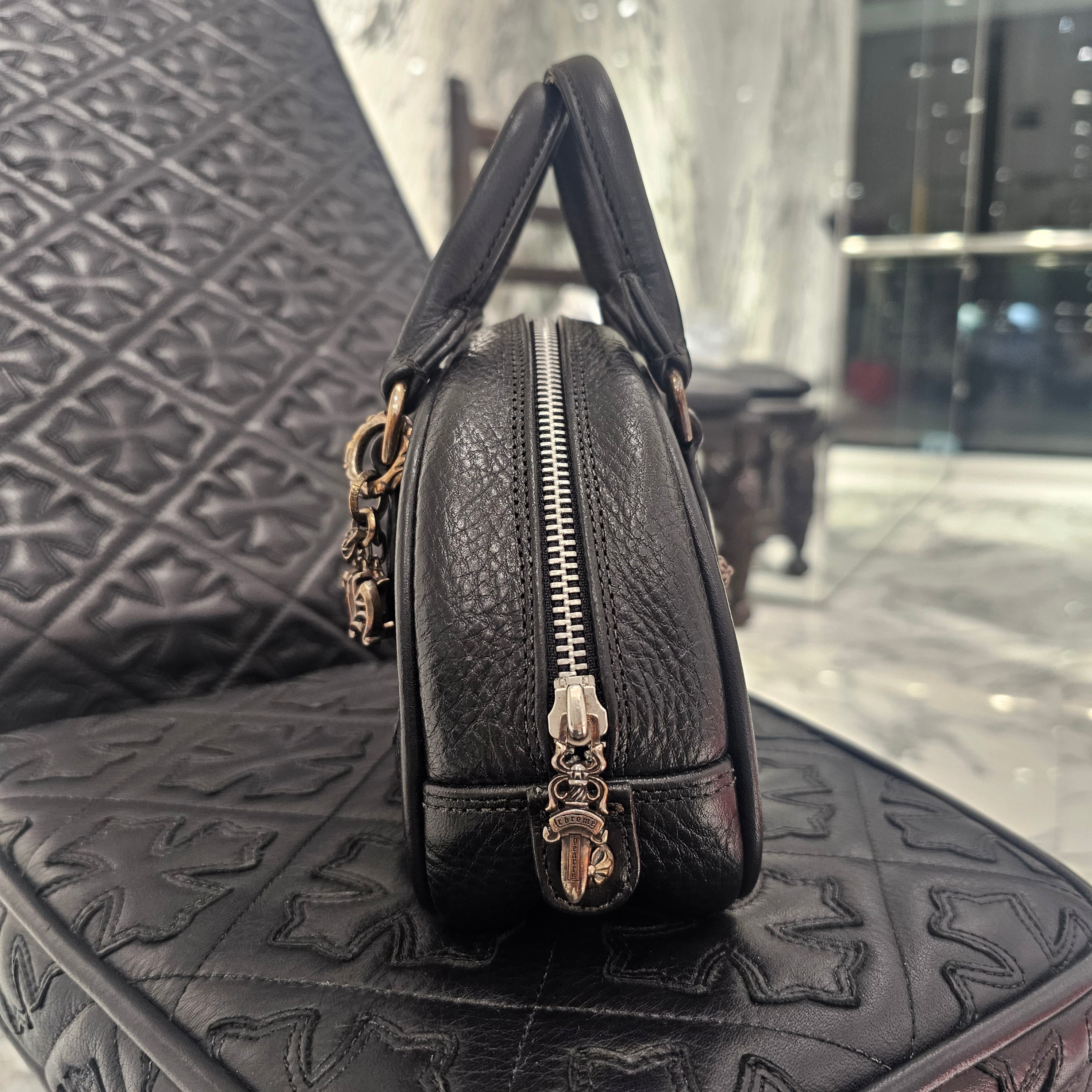 CHROME HEARTS Tiny GYM Cemetery Cross Patch Hand Bag クロムハーツ