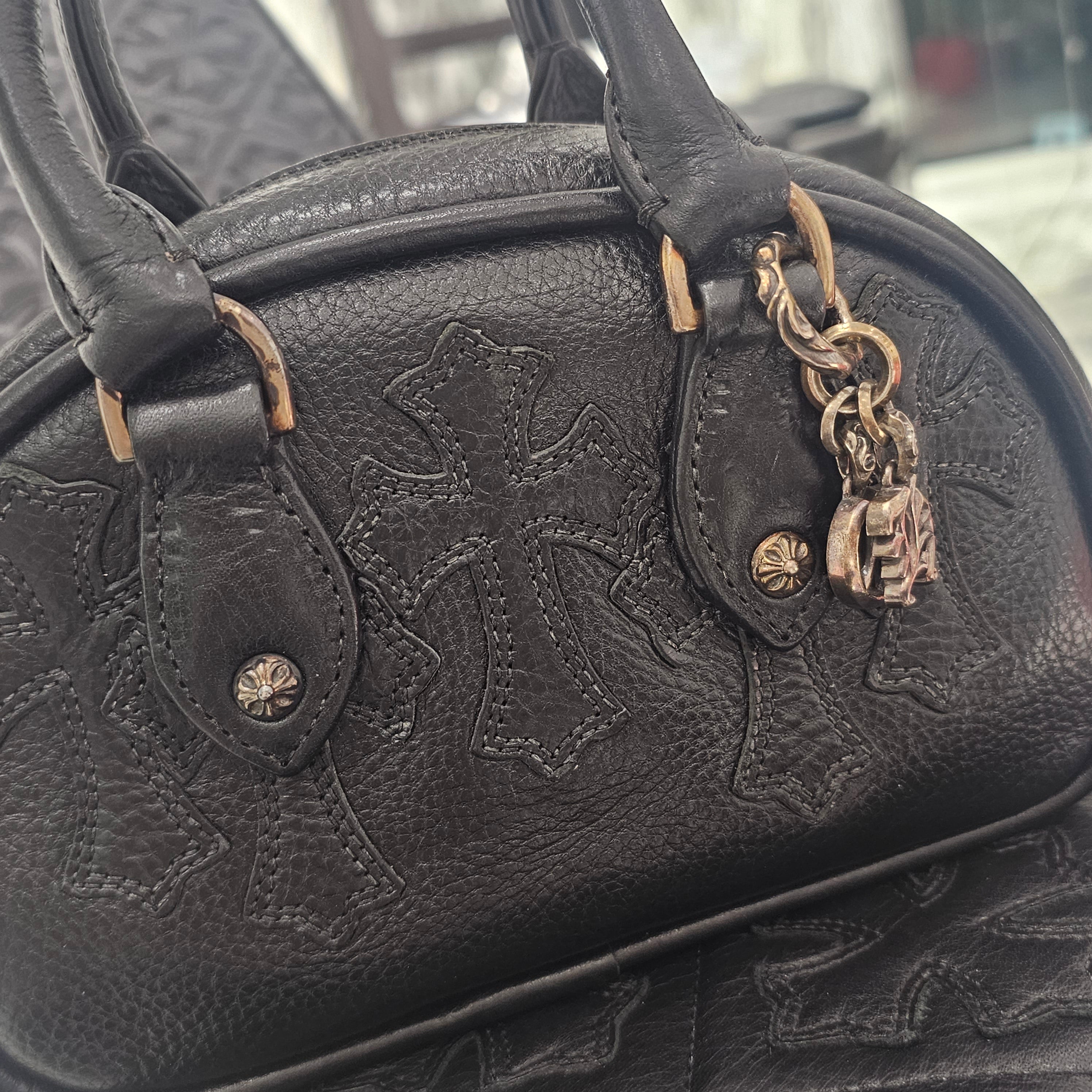 CHROME HEARTS Tiny GYM Cemetery Cross Patch Hand Bag クロムハーツ タイニージム セメタリークロスパッチ ハンドバッグ