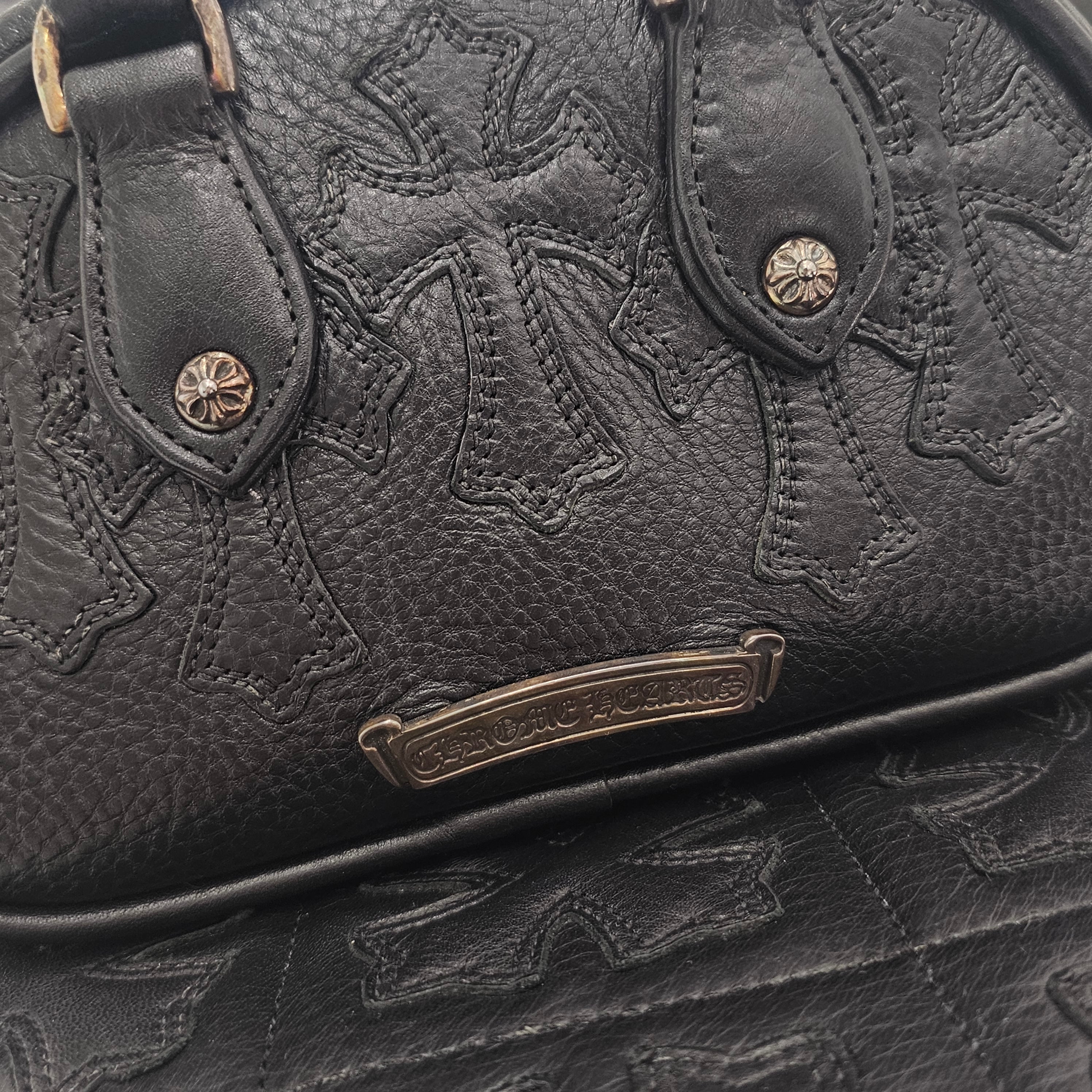 CHROME HEARTS Tiny GYM Cemetery Cross Patch Hand Bag クロムハーツ タイニージム セメタリークロスパッチ ハンドバッグ