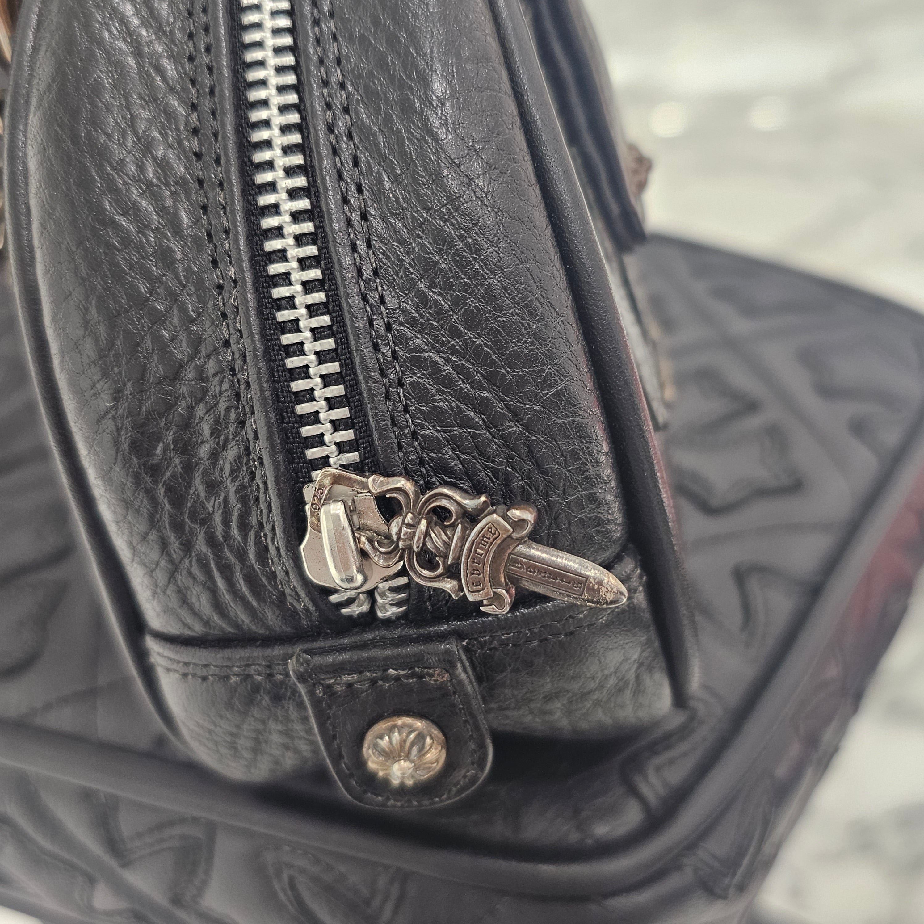 CHROME HEARTS Tiny GYM Cemetery Cross Patch Hand Bag クロム