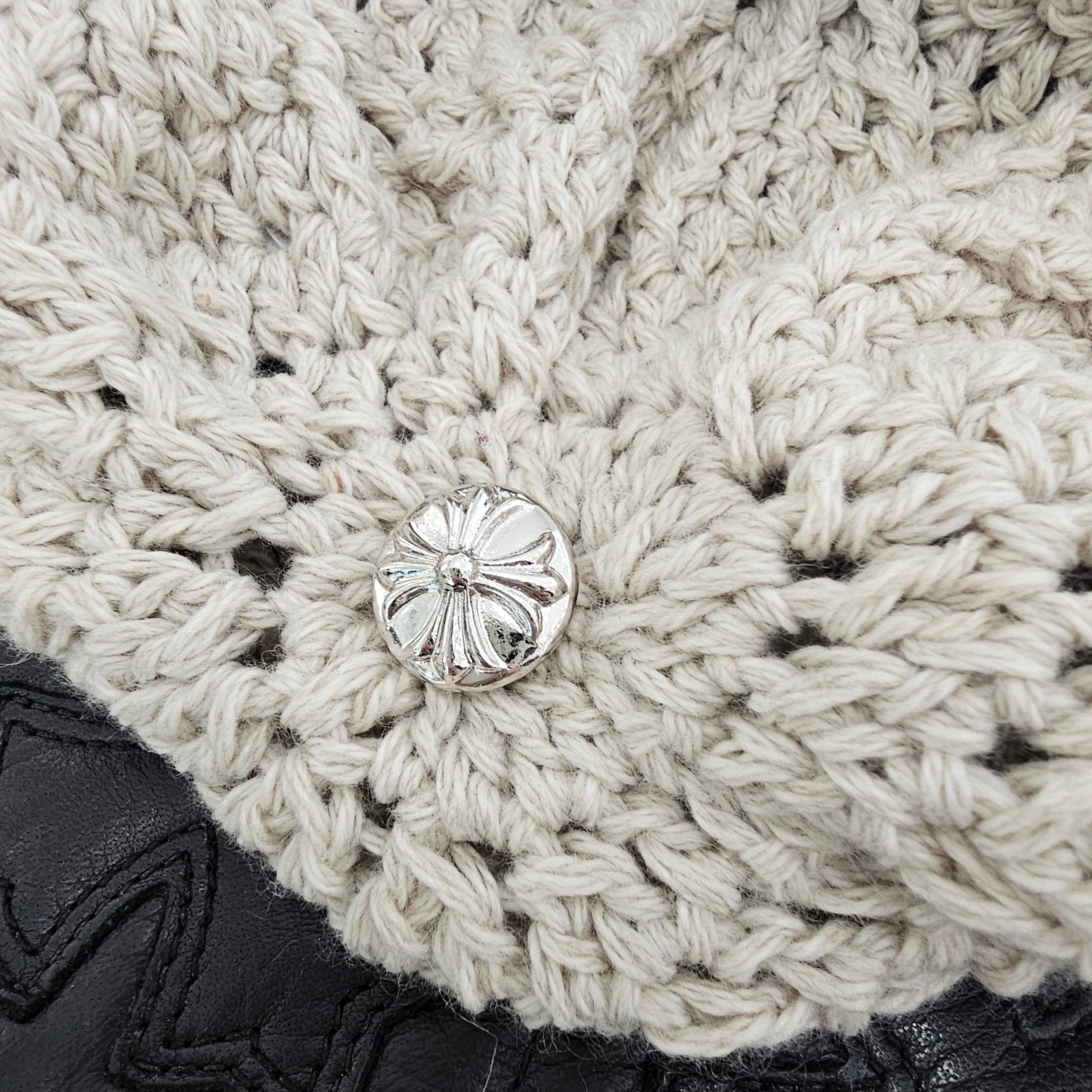 CHROME HEARTS Cashmere Leather 1 Cross Patch Beanie Size ONE SIZE（26cm） クロムハーツ カシミヤ レザー 1クロスパッチ ビーニー サイズONE SIZE（26cm）