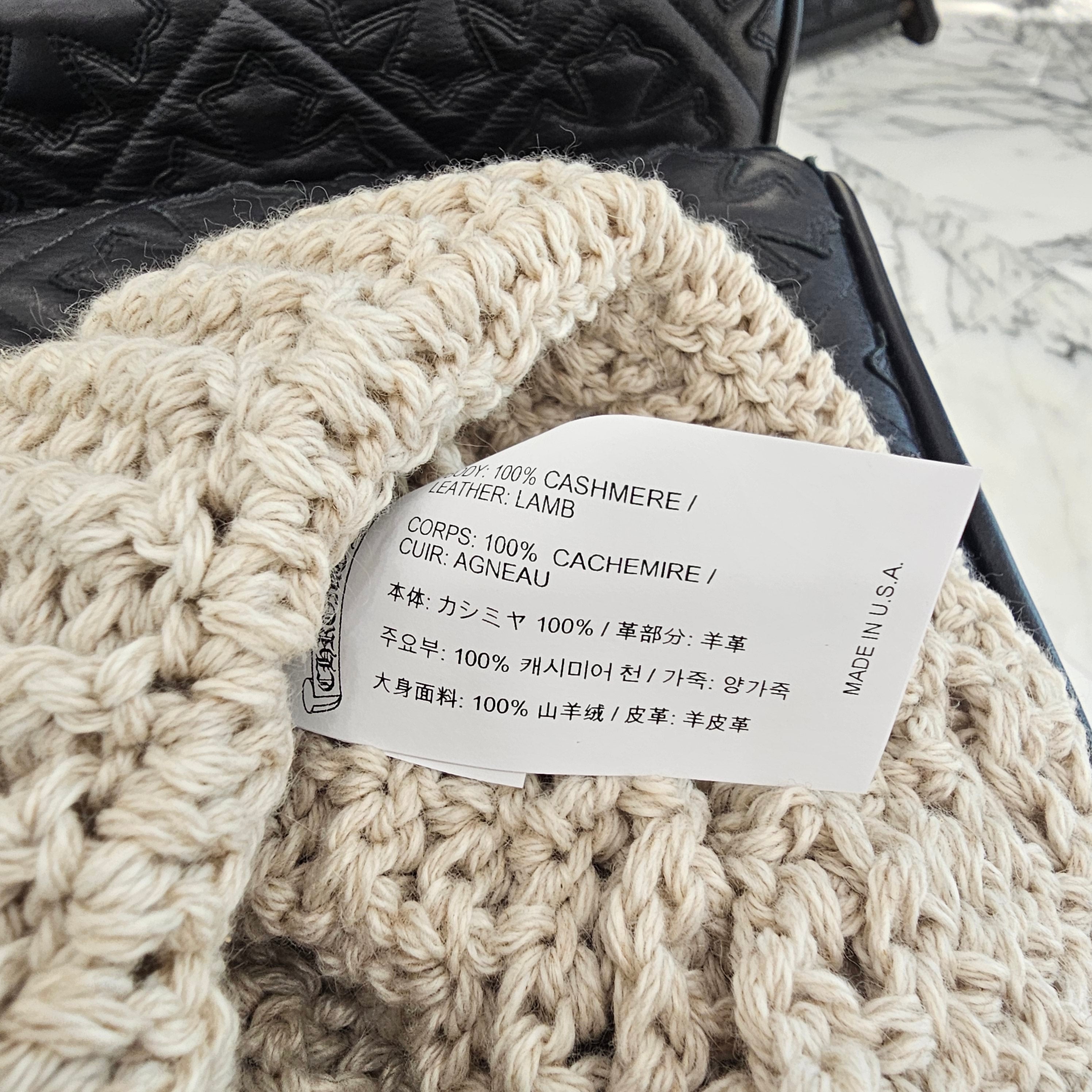 CHROME HEARTS Cashmere Leather 1 Cross Patch Beanie Size ONE SIZE（26cm） クロムハーツ カシミヤ レザー 1クロスパッチ ビーニー サイズONE SIZE（26cm）