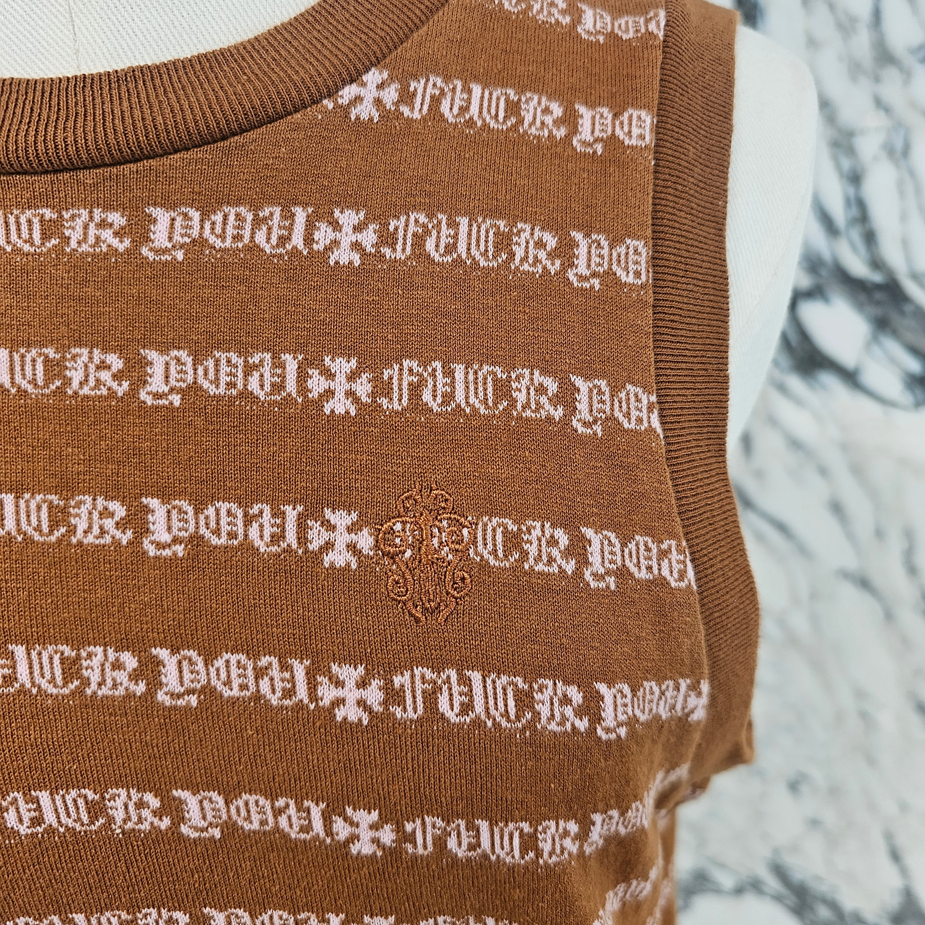 CHROME HEARTS Y NOT Vine Dagger Embroidery Tanktop Size M クロム