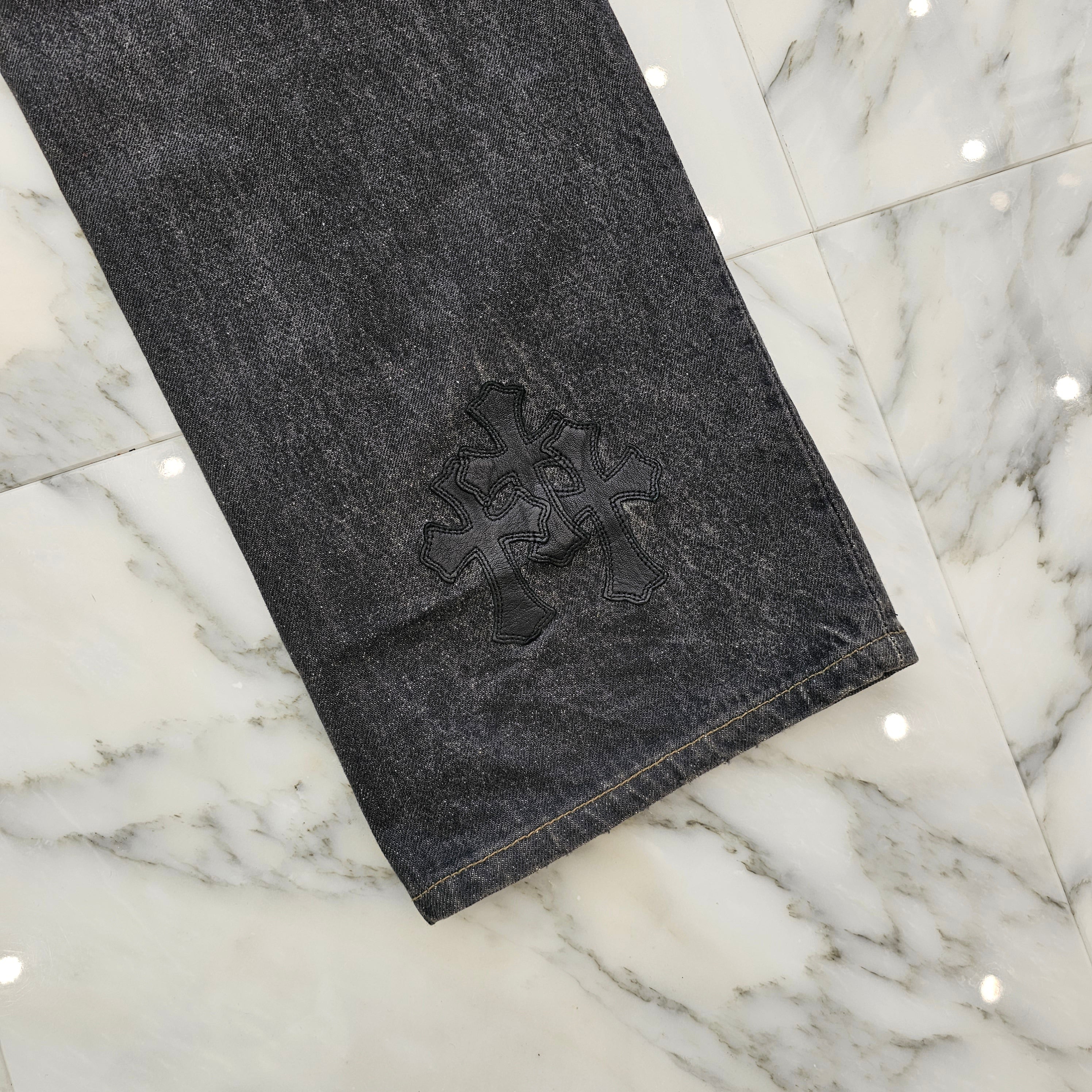 CHROME HEARTS × Levi's Body VNTG Cross Leather Patch Denim Pants Size 36 クロムハーツ × リーバイスボディ ヴィンテージ クロスレザーパッチ デニムパンツ サイズ36