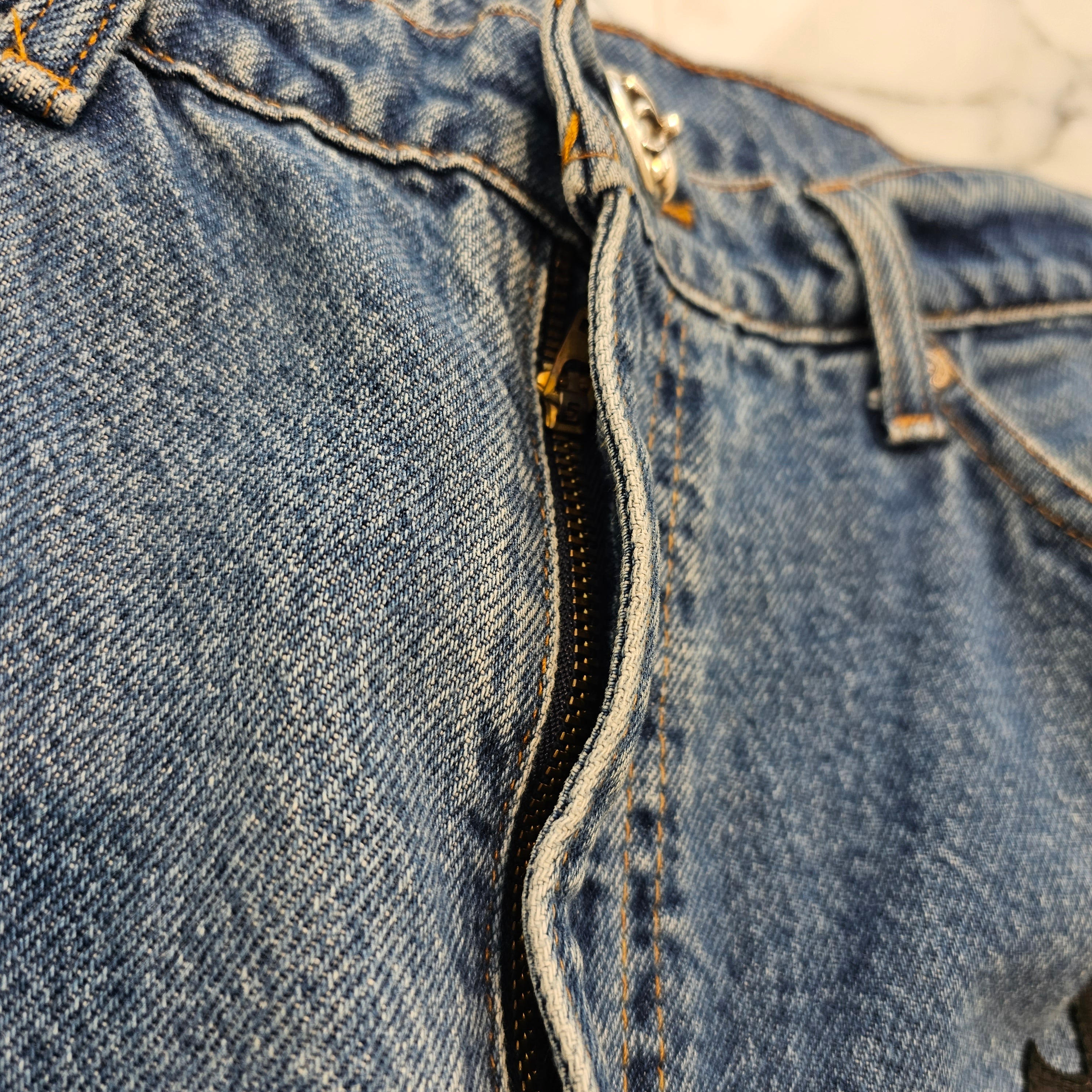 CHROME HEARTS × Levi's 505 VNTG Cross Leather Patch Denim Pants Size 33 クロムハーツ × リーバイス 505 ヴィンテージ クロスレザーパッチ デニムパンツ サイズ33