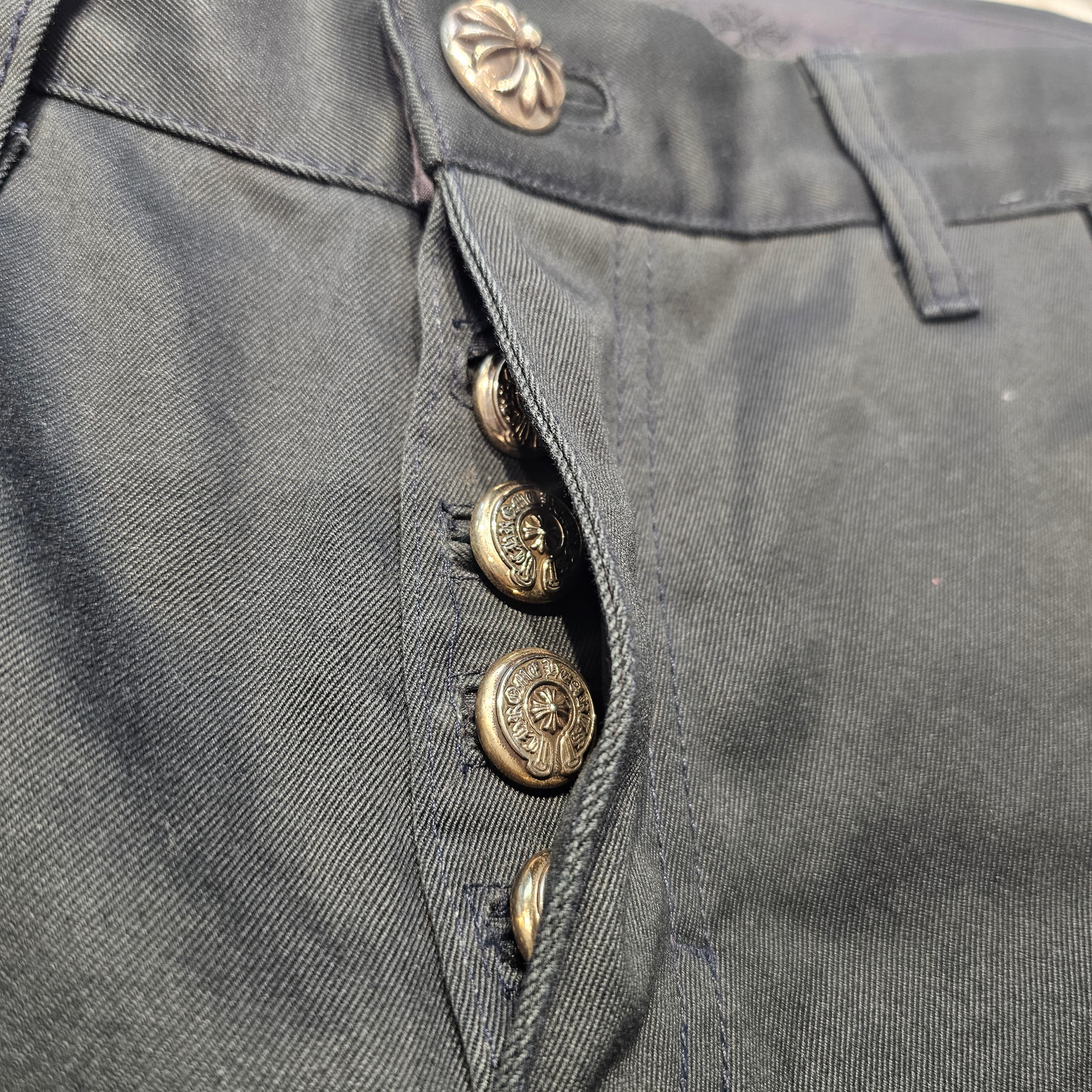 CHROME HEARTS Cemetery Leather Cross Patch Chino Pants Size 32 クロムハーツ セメタリー レザークロスパッチ チノパンツ サイズ32