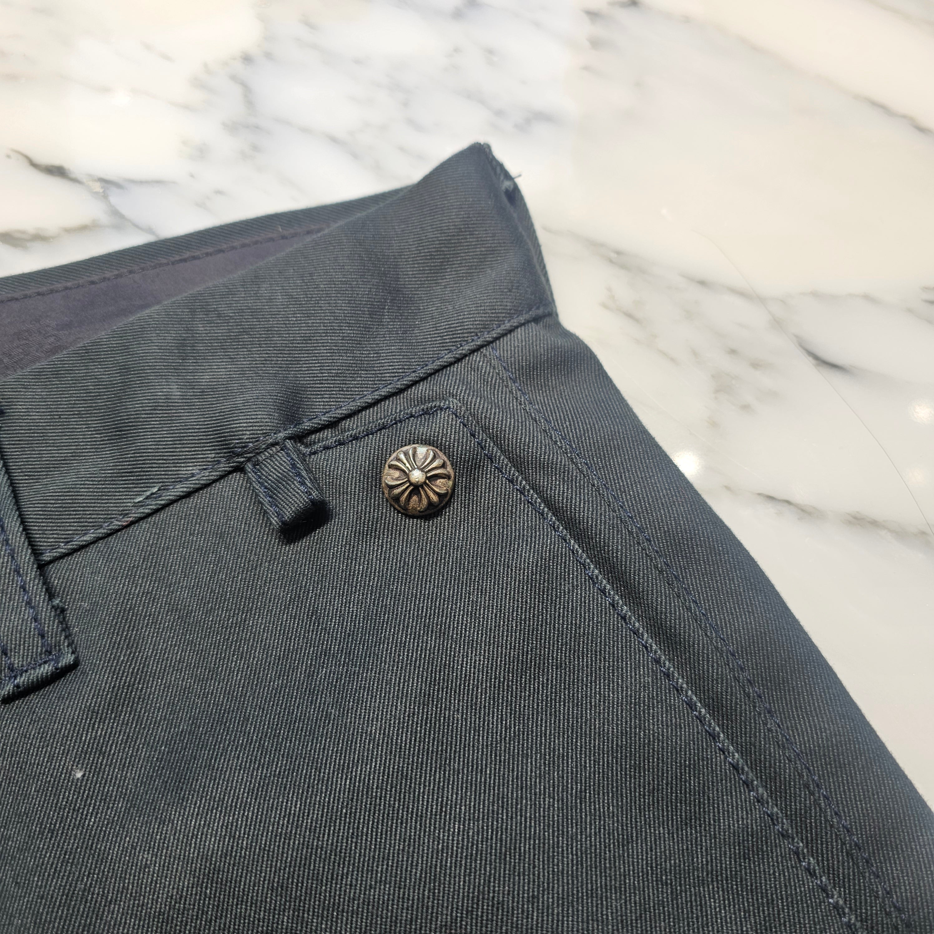 CHROME HEARTS Cemetery Leather Cross Patch Chino Pants Size 32 クロムハーツ セメタリー レザークロスパッチ チノパンツ サイズ32