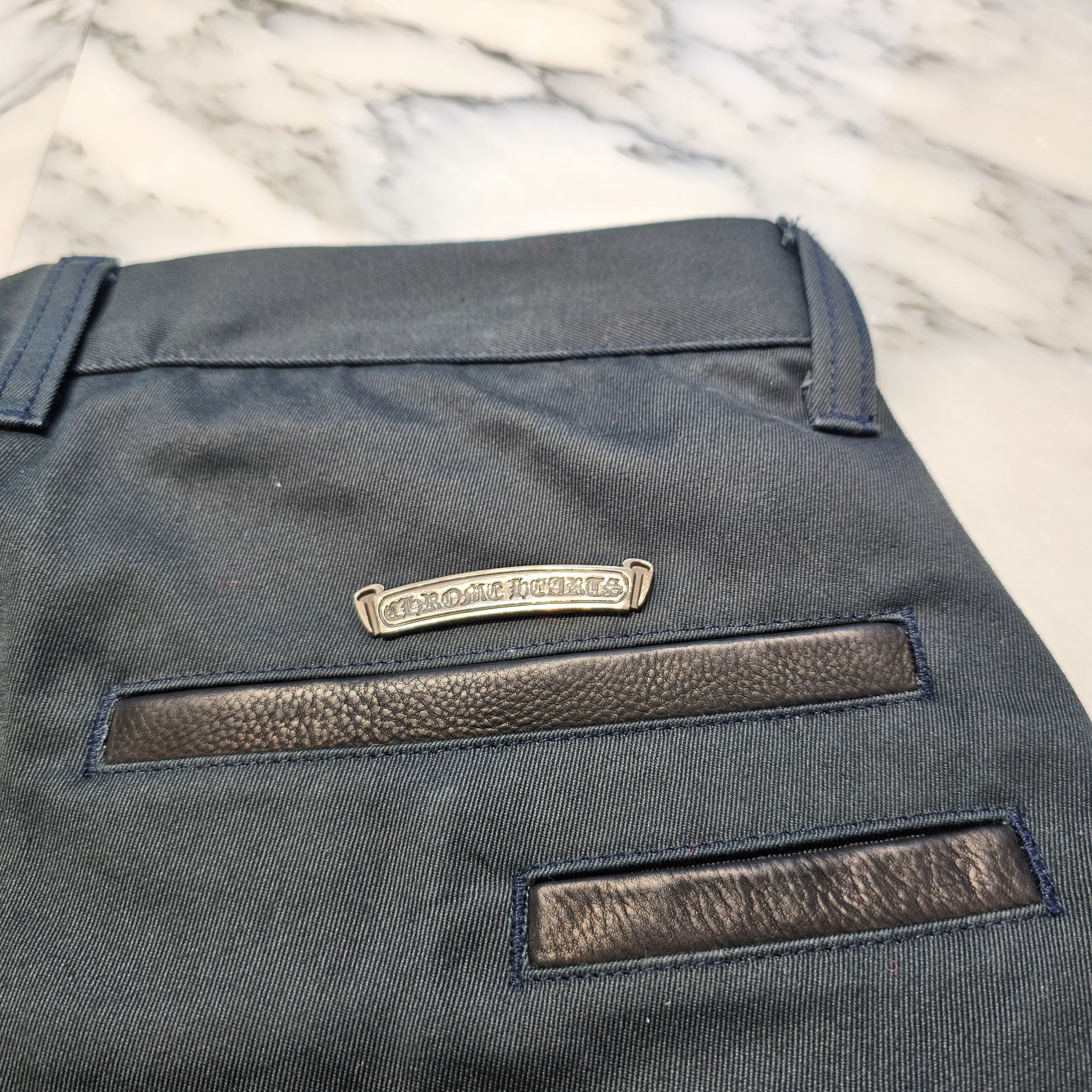 CHROME HEARTS Cemetery Leather Cross Patch Chino Pants Size 32 クロムハーツ セメタリー レザークロスパッチ チノパンツ サイズ32