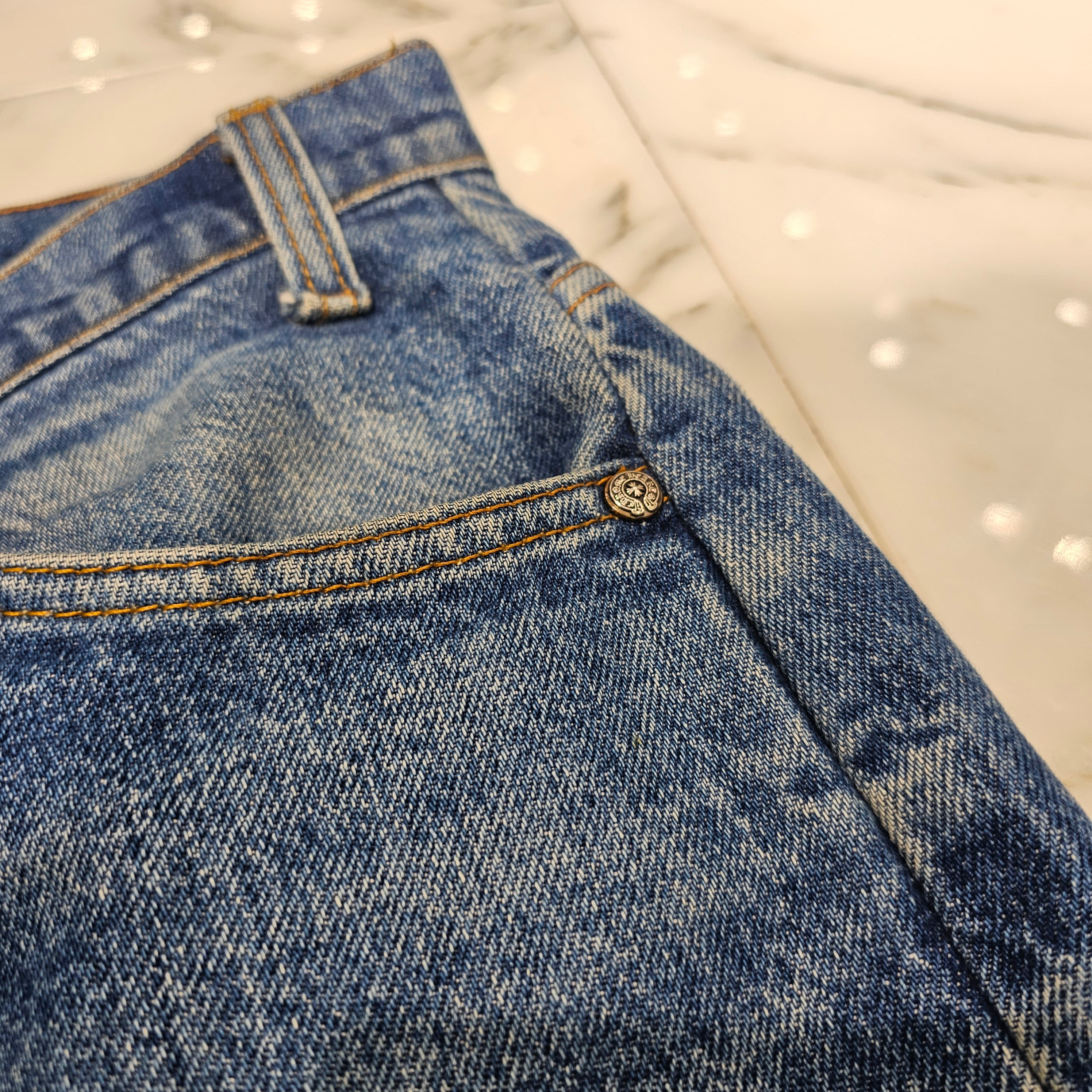 CHROME HEARTS × Levi's 517 VNTG Cross Leather Patch Denim Pants Size 34 クロムハーツ × リーバイス 517 ヴィンテージ クロスレザーパッチ デニムパンツ サイズ34