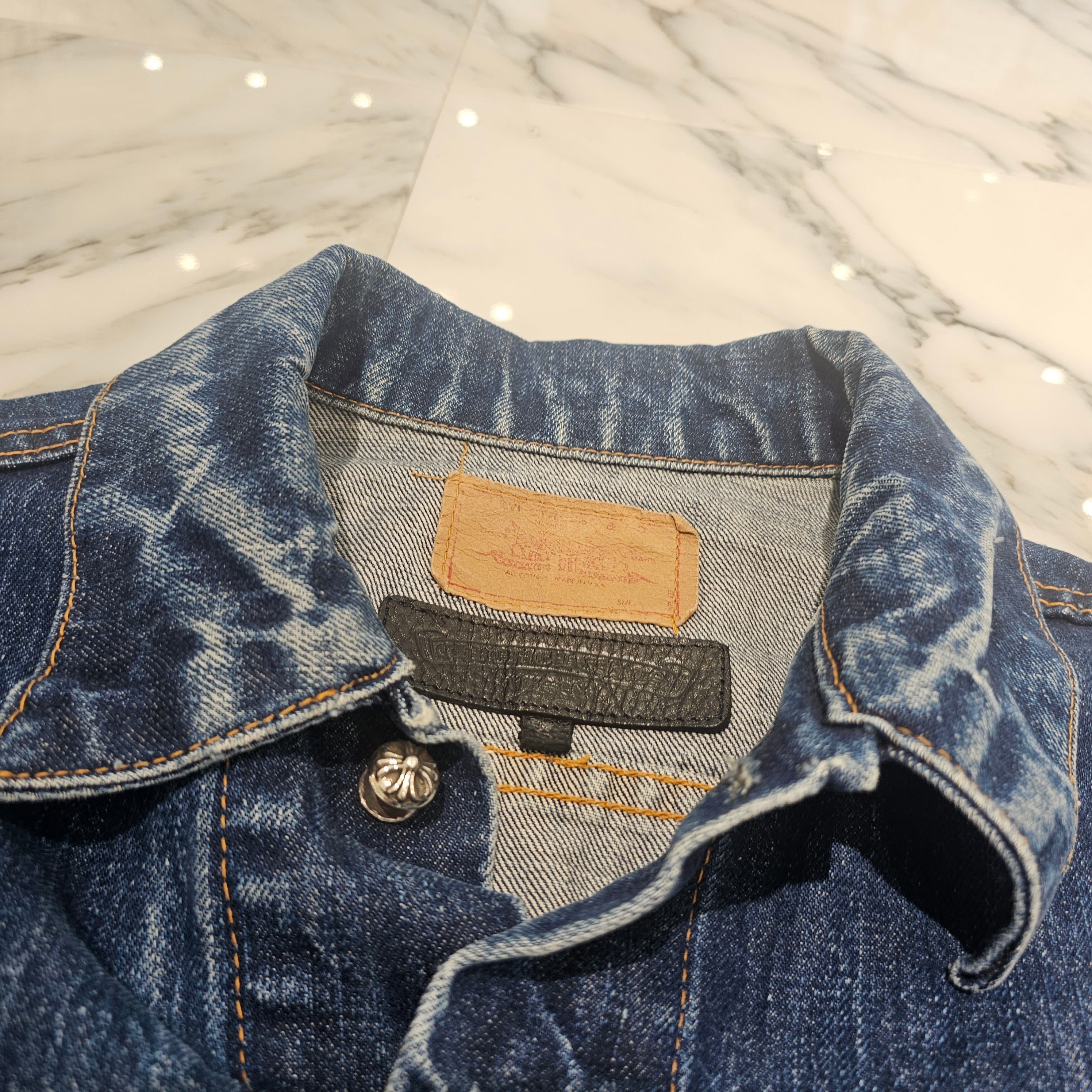 CHROME HEARTS × Levi's Body VNTG Cross Ball Denim Jacket Size S クロムハーツ × リーバイスボディ ヴィンテージ クロスボール デニムジャケット サイズS