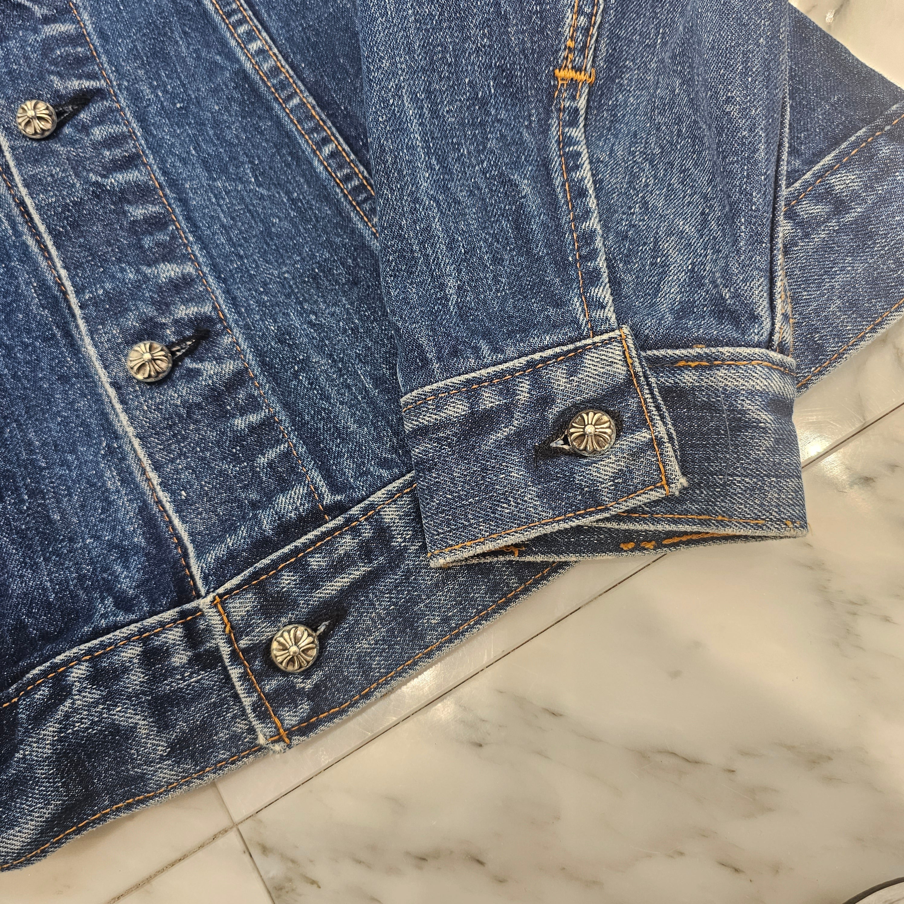 CHROME HEARTS × Levi's Body VNTG Cross Ball Denim Jacket Size S クロムハーツ × リーバイスボディ ヴィンテージ クロスボール デニムジャケット サイズS