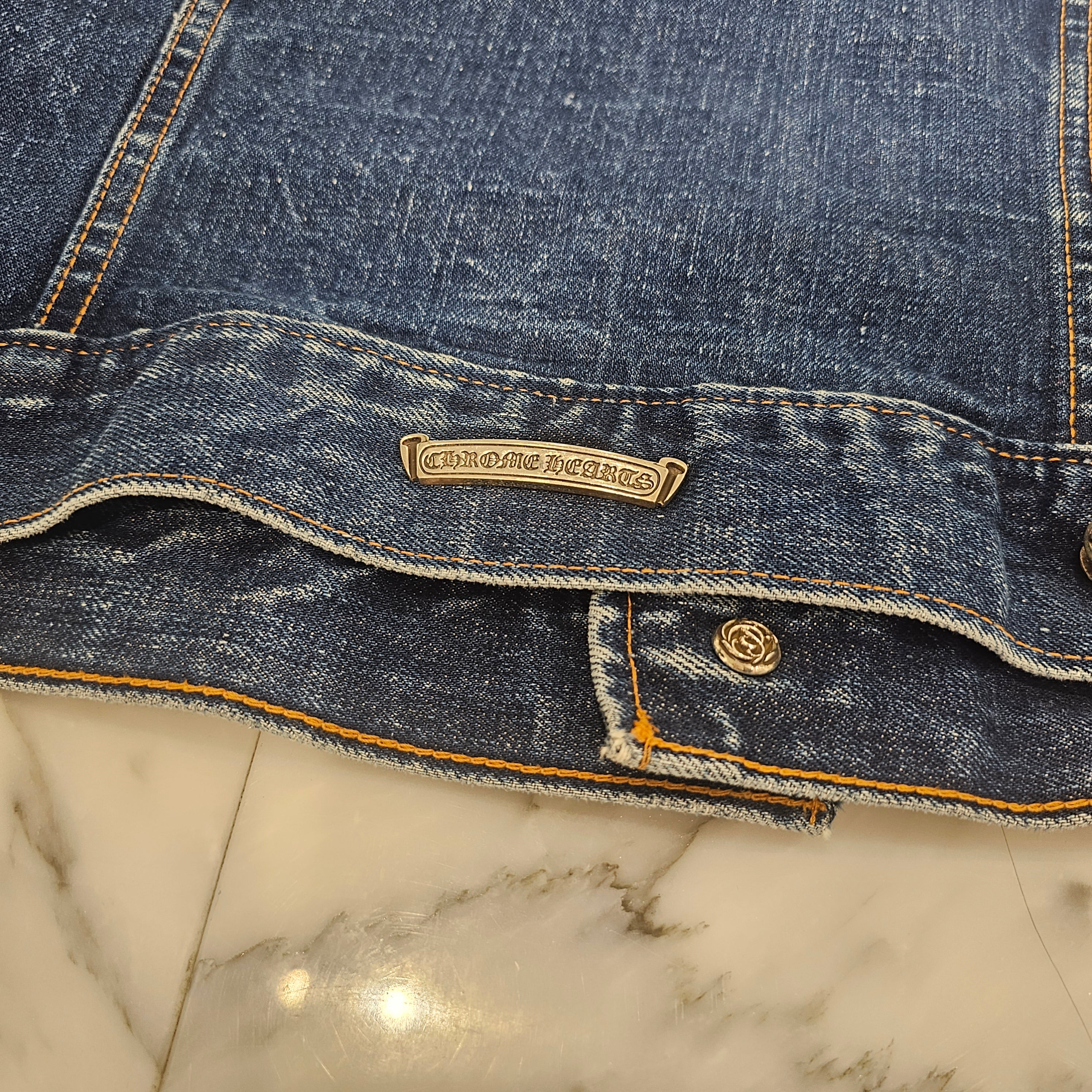 CHROME HEARTS × Levi's Body VNTG Cross Ball Denim Jacket Size S クロムハーツ × リーバイスボディ ヴィンテージ クロスボール デニムジャケット サイズS