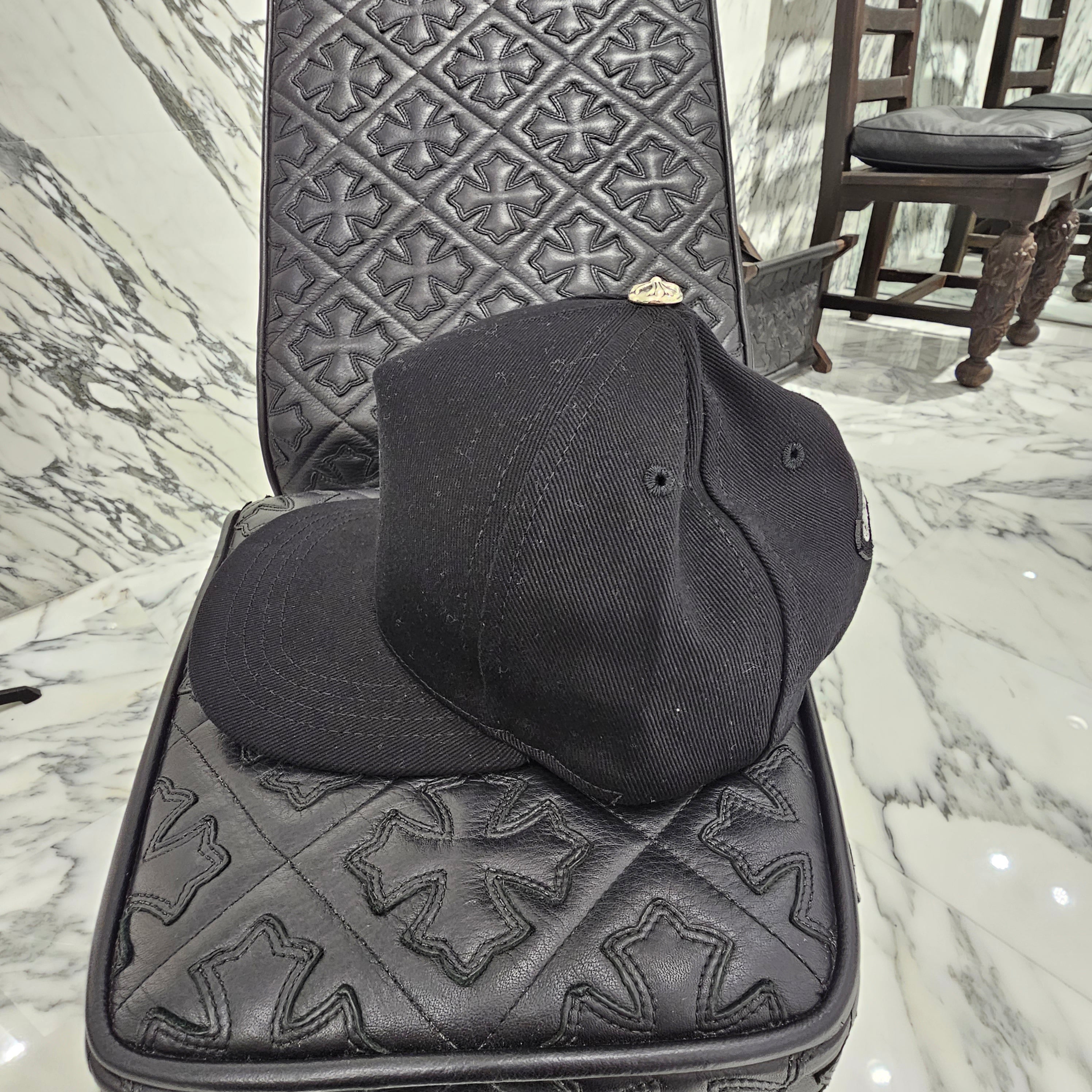 CHROME HEARTS Cross Embroidery Denim Baseball Cap Size ONE SIZE(51-61) クロムハーツ クロス刺繡 デニム ベースボールキャップ サイズONE SIZE(51-61)