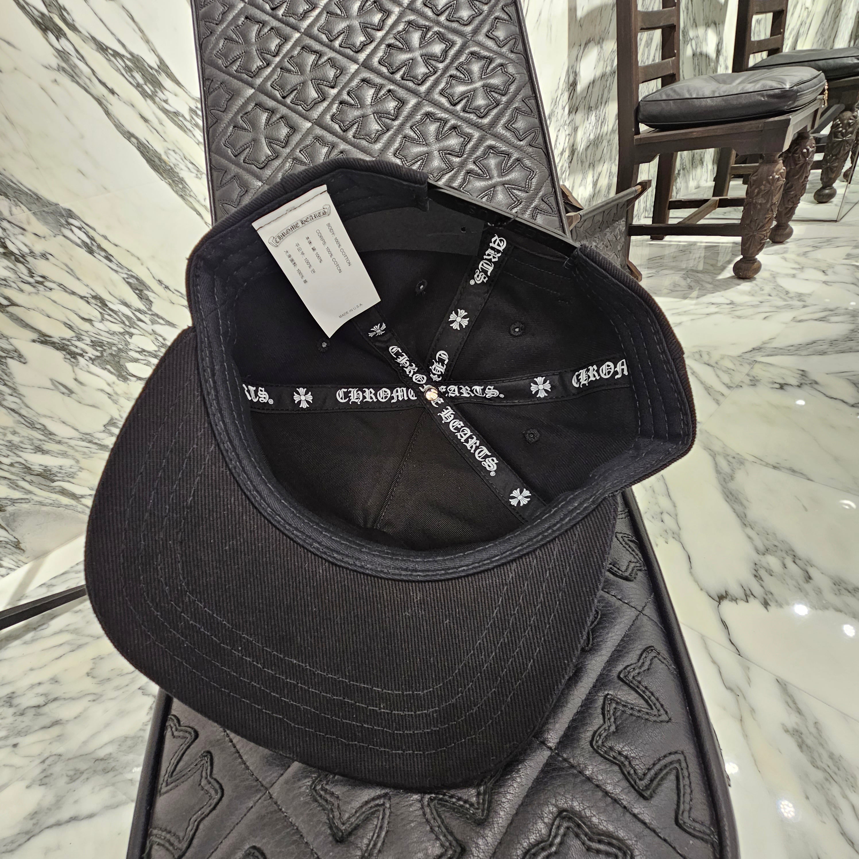 CHROME HEARTS Cross Embroidery Denim Baseball Cap Size ONE SIZE(51-61) クロムハーツ クロス刺繡 デニム ベースボールキャップ サイズONE SIZE(51-61)