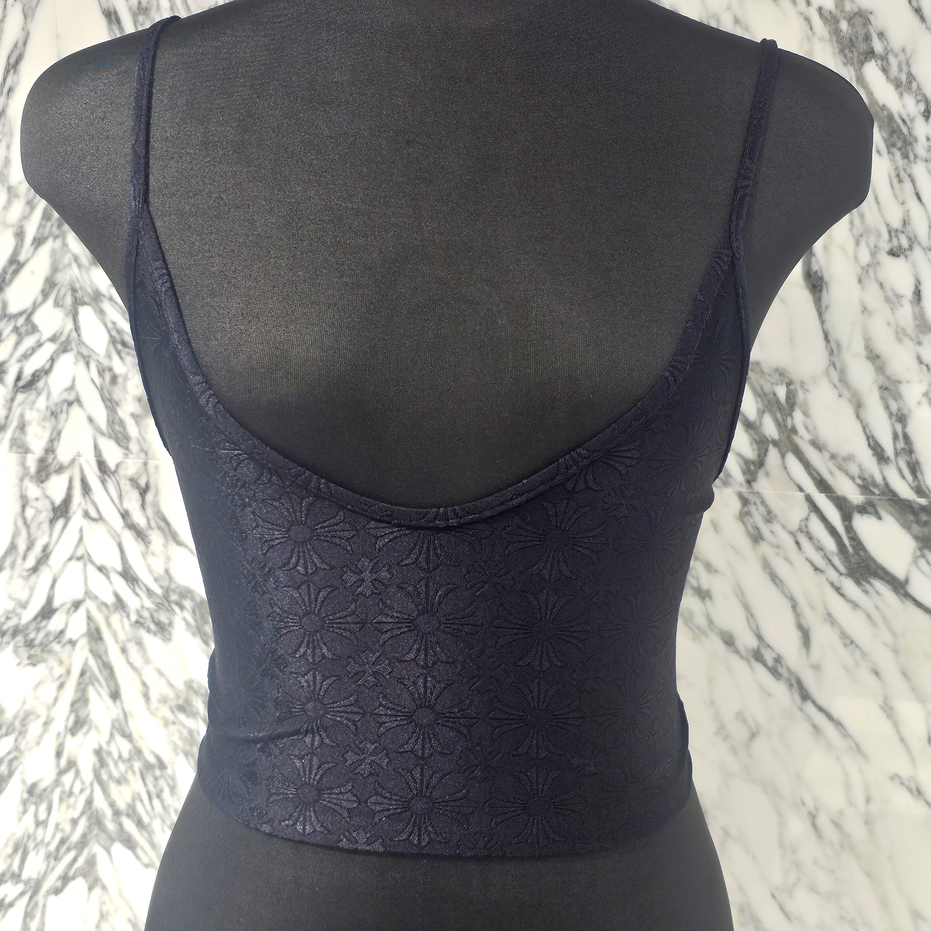 CHROME HEARTS CH Plus Pattern Horseshoe Rubber Print Camisole Size S クロムハーツ CHプラス柄 ホースシューラバープリント キャミソール サイズS