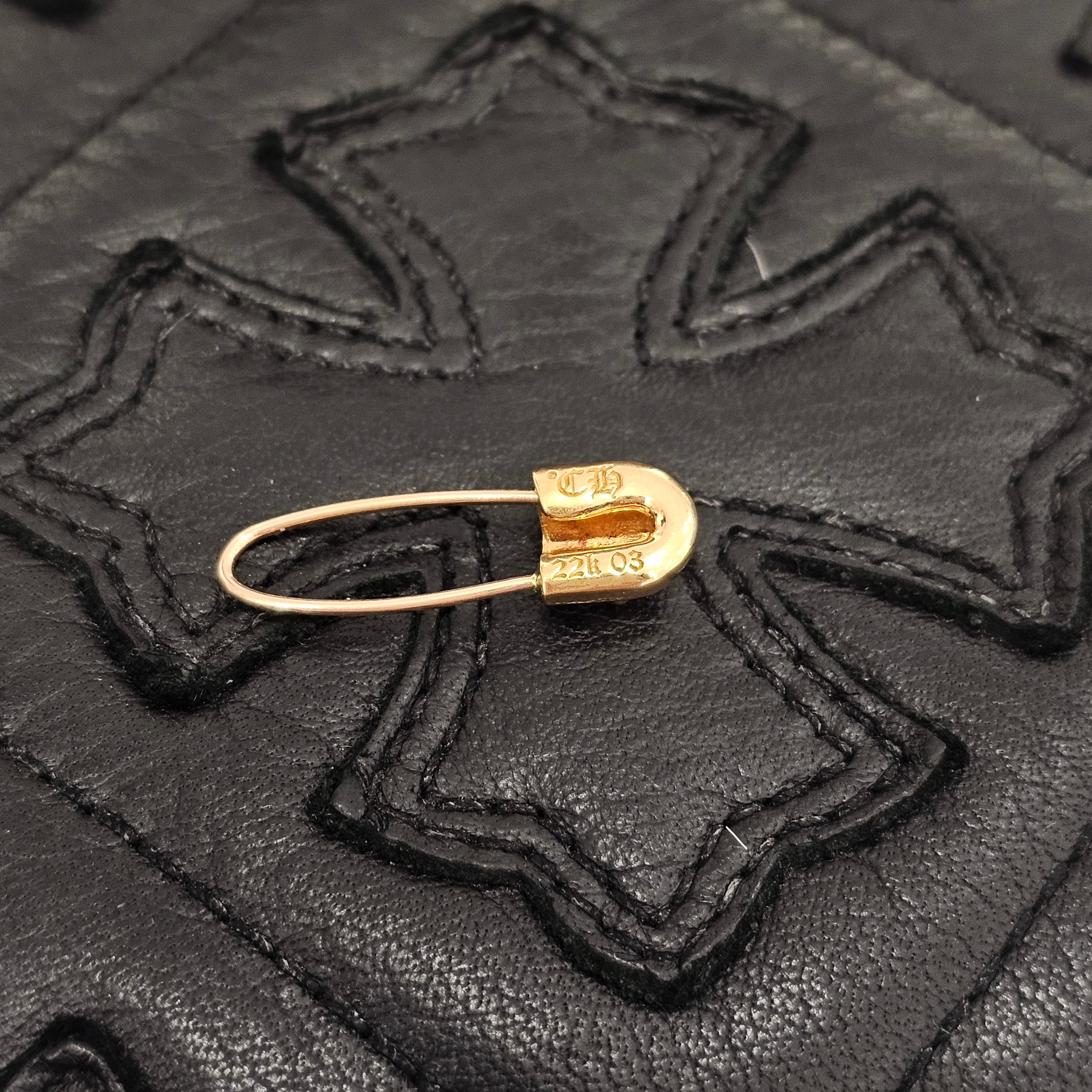 CHROME HEARTS 22K Safety Pin 1 Diamond クロムハーツ 22K セーフティ ピン 1 ダイヤモンド