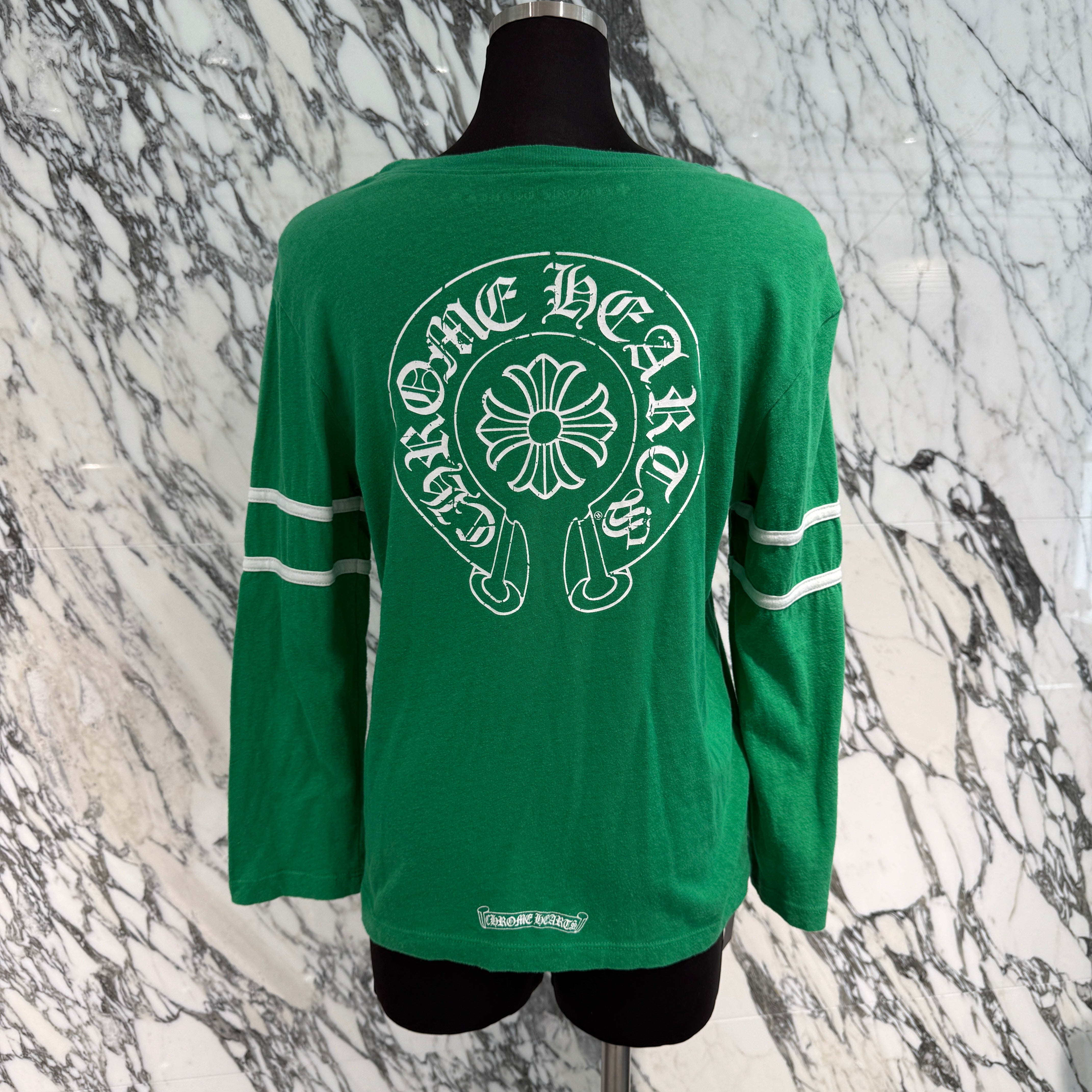 CHROME HEARTS ROLLER SKATES FOOTBALL 33 Horseshoe Long Sleeve Tee