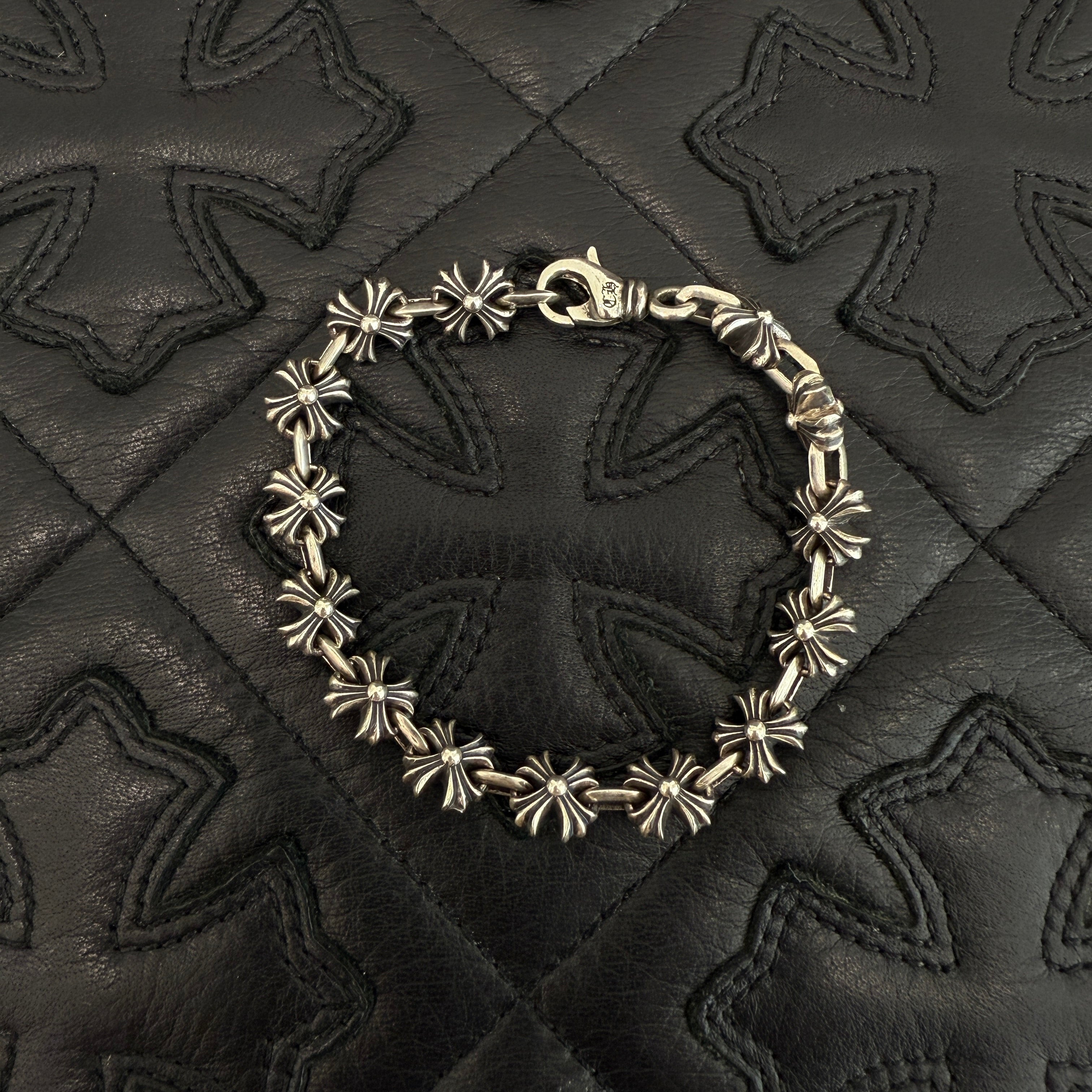 CHROME HEARTS CHROME HEARTS X LINK CH Plus Silver Chain Bracelet 14 LINK クロムハーツ Xリンク CHプラス シルバー チェーン ブレスレット 14リンク