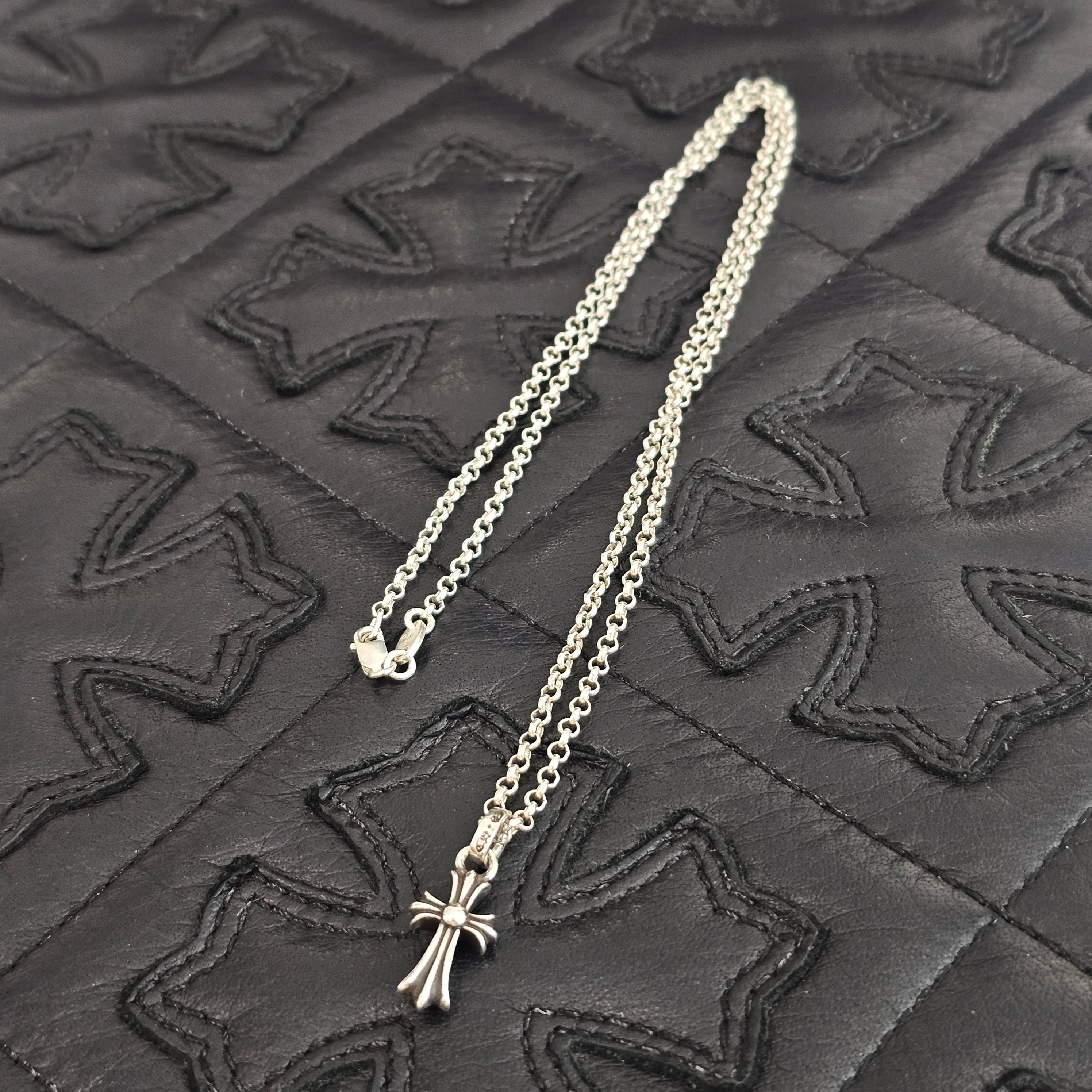 CHROME HEARTS Baby Fat Charm Pendant Top Roll Chain 20 Inch