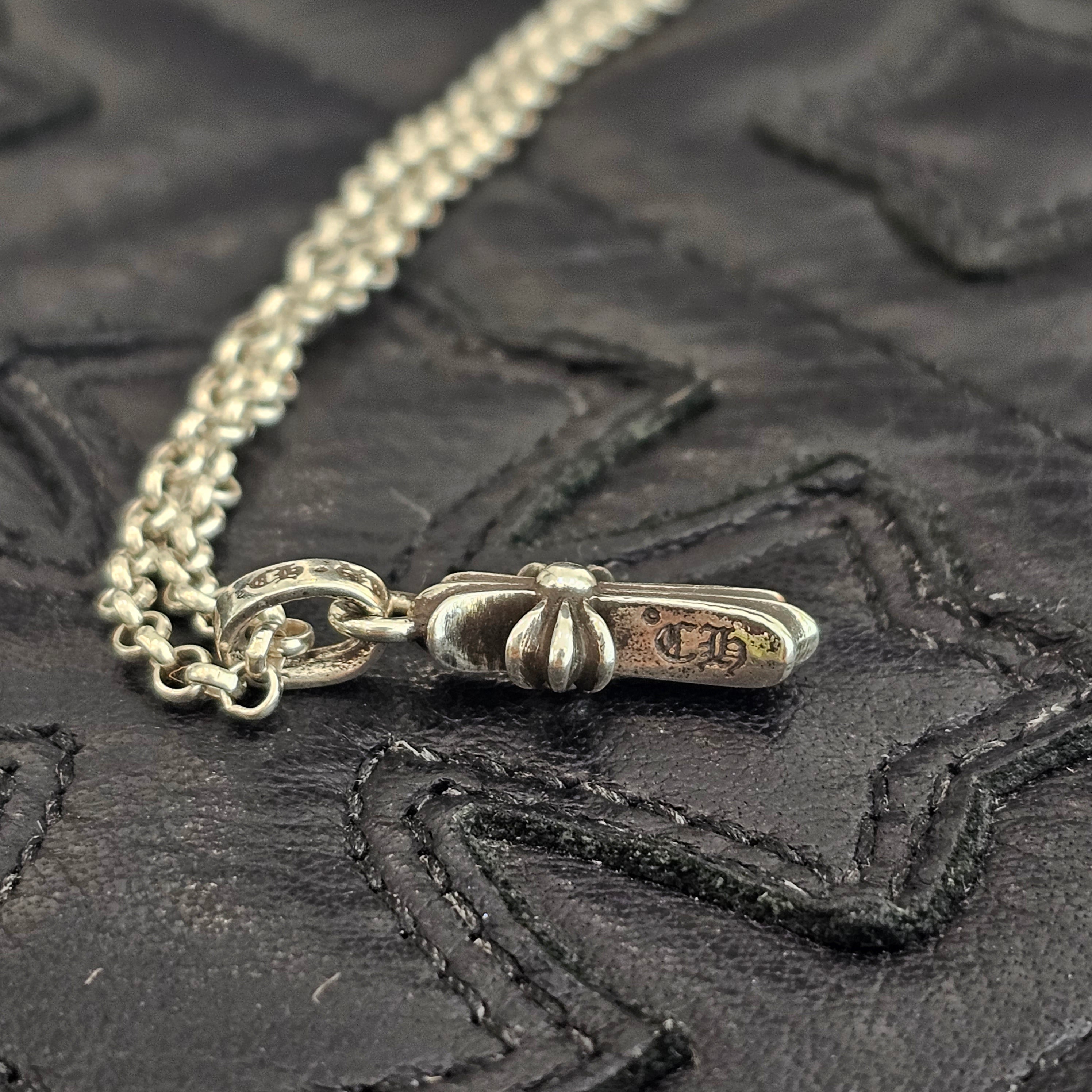 CHROME HEARTS Baby Fat Charm Pendant Top Roll Chain 20 Inch Necklace クロムハーツ ベビーファット チャーム ペンダントトップ ロールチェーン 20インチ ネックレス