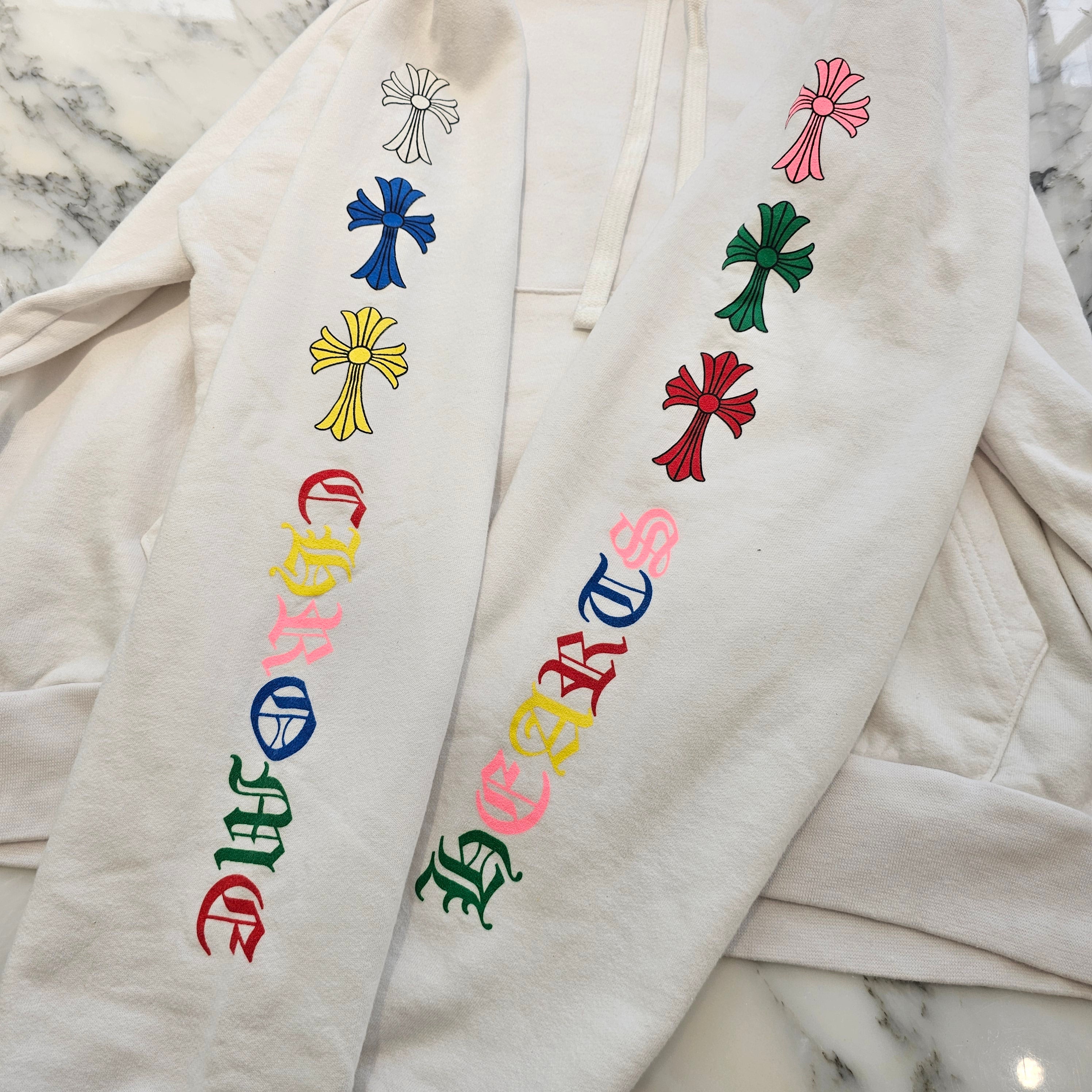 CHROME HEARTS 2022SS MLTCOL CEM CRS Pullover Hoodie Size L クロムハーツ マルチカラー セメタリークロス プルオーバーフーディ サイズL