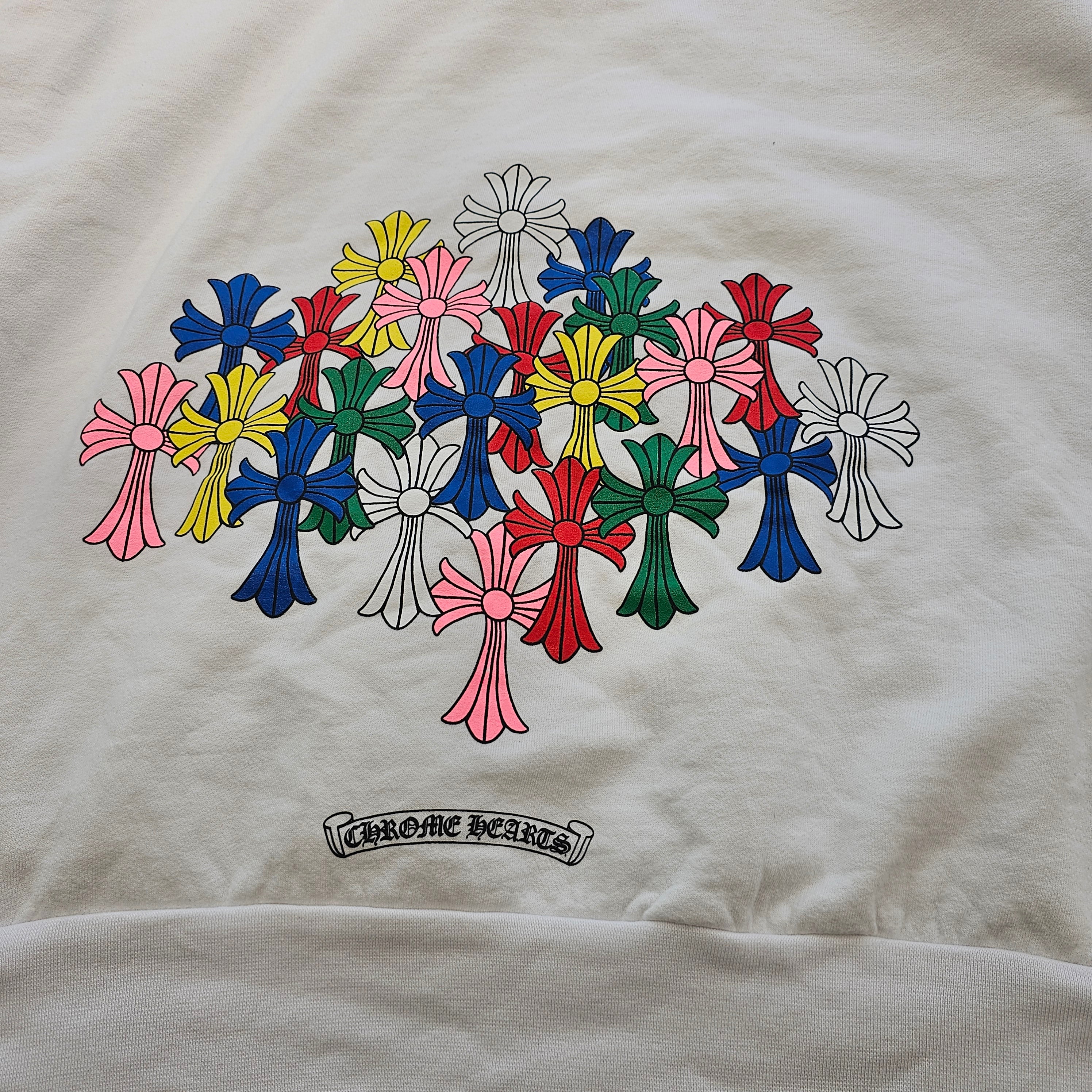 CHROME HEARTS 2022SS MLTCOL CEM CRS Pullover Hoodie Size L クロムハーツ マルチカラー セメタリークロス プルオーバーフーディ サイズL