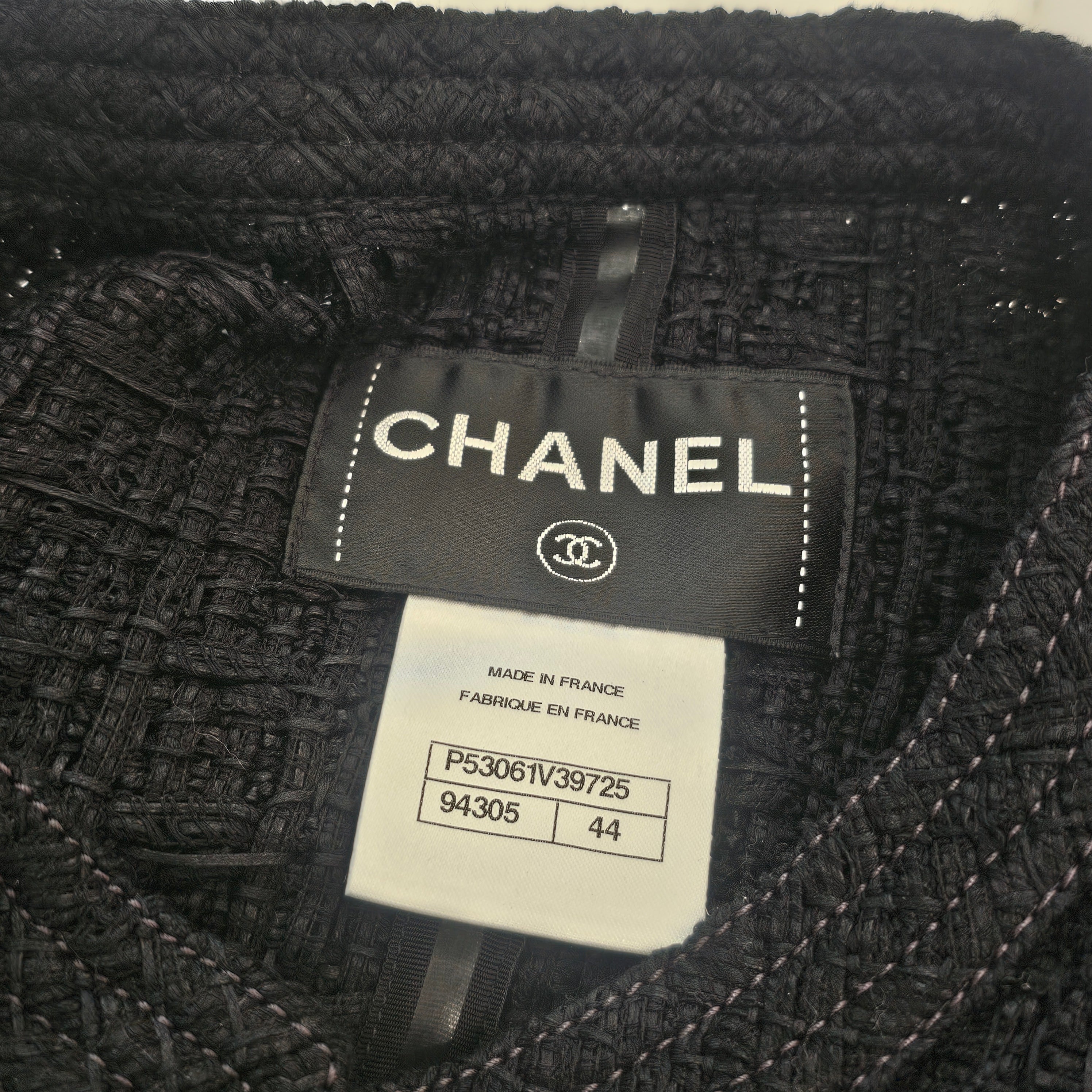 CHANEL 2016 Cruise Metal Coco Mark Button Tweed Jacket P53061V39725 Size 44 シャネル 2016クルーズ メタル ココマーク ボタン ツイード ジャケット サイズ44