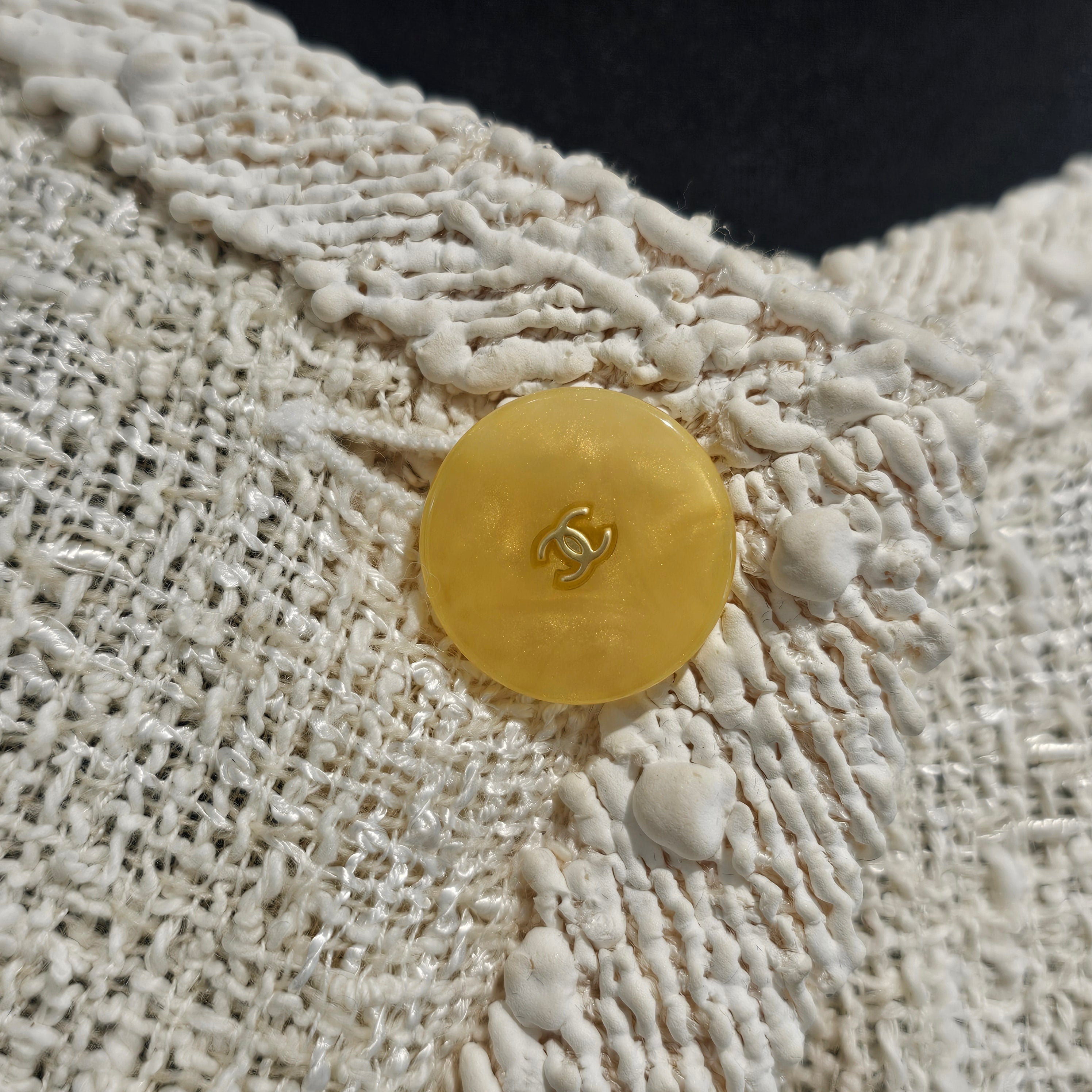 CHANEL 99P Coco Mark Button Cotton Tweed Set Up P12788W02490/P12788W02490 Size 38 シャネル 99P ココマークボタン コットン ツイード セットアップ サイズ38