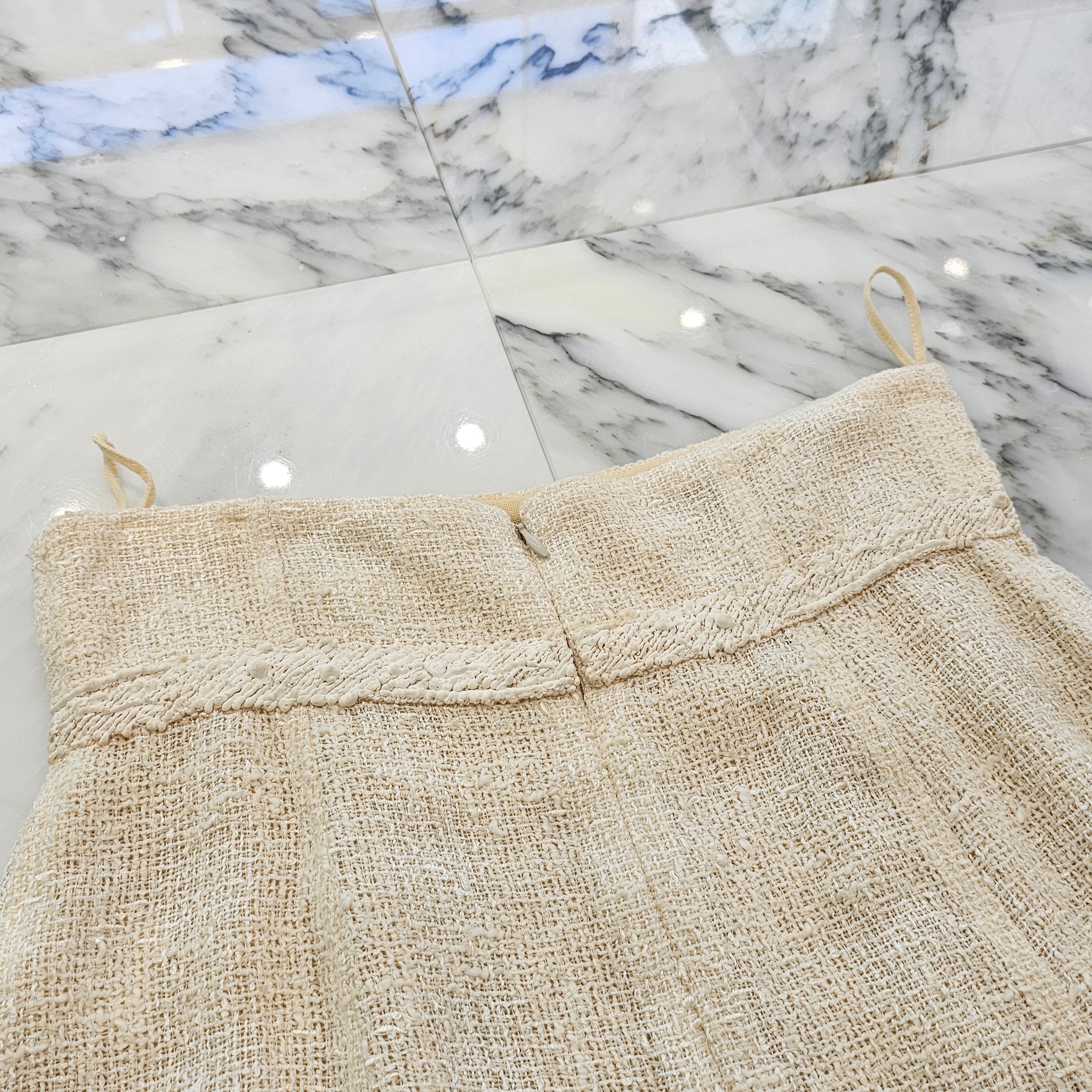 CHANEL 99P Coco Mark Button Cotton Tweed Set Up P12788W02490/P12788W02490 Size 38 シャネル 99P ココマークボタン コットン ツイード セットアップ サイズ38