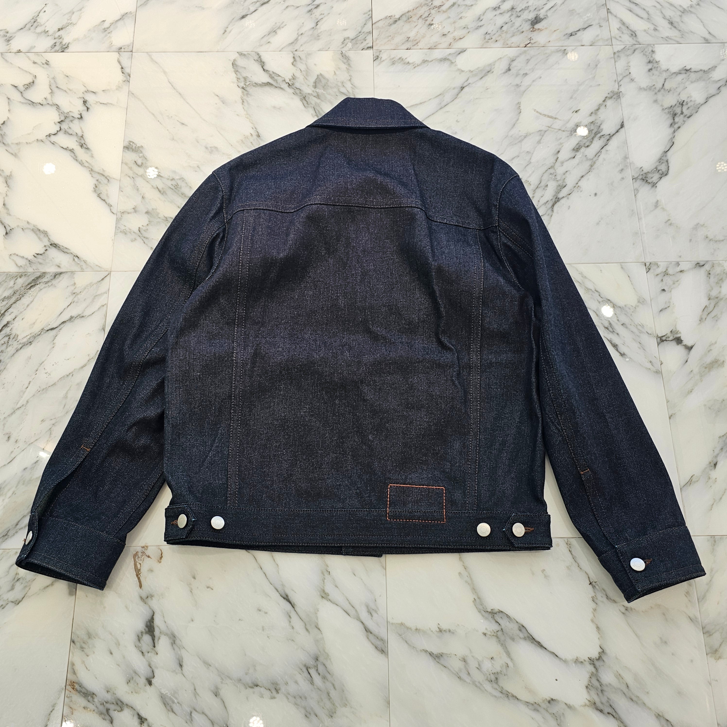 HERMES 2024AW Leather Pocket Denim Jacket Size 48 エルメス レザーポケット デニムジャケット サイズ48