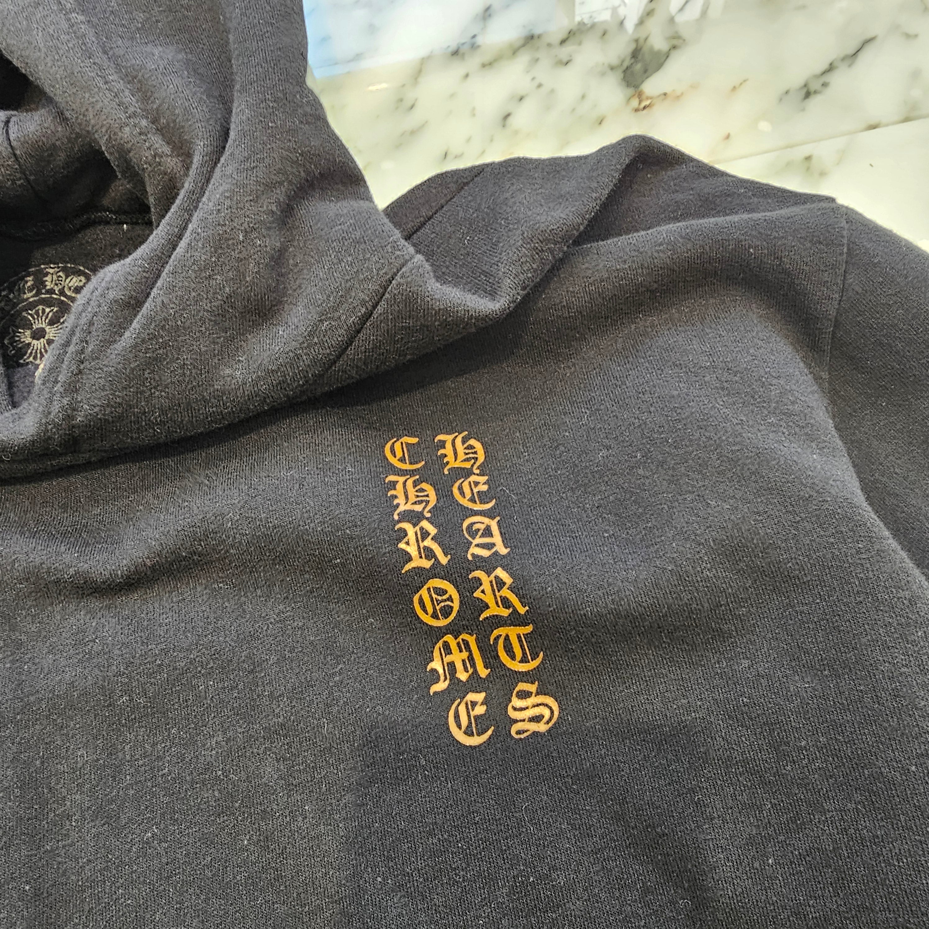 CHROME HEARTS "FUCK YOU" Vertical Logo Pullover Hoodie Size S クロムハーツ "ファックユー" ヴァーティカルロゴ プルオーバーフーディ サイズS