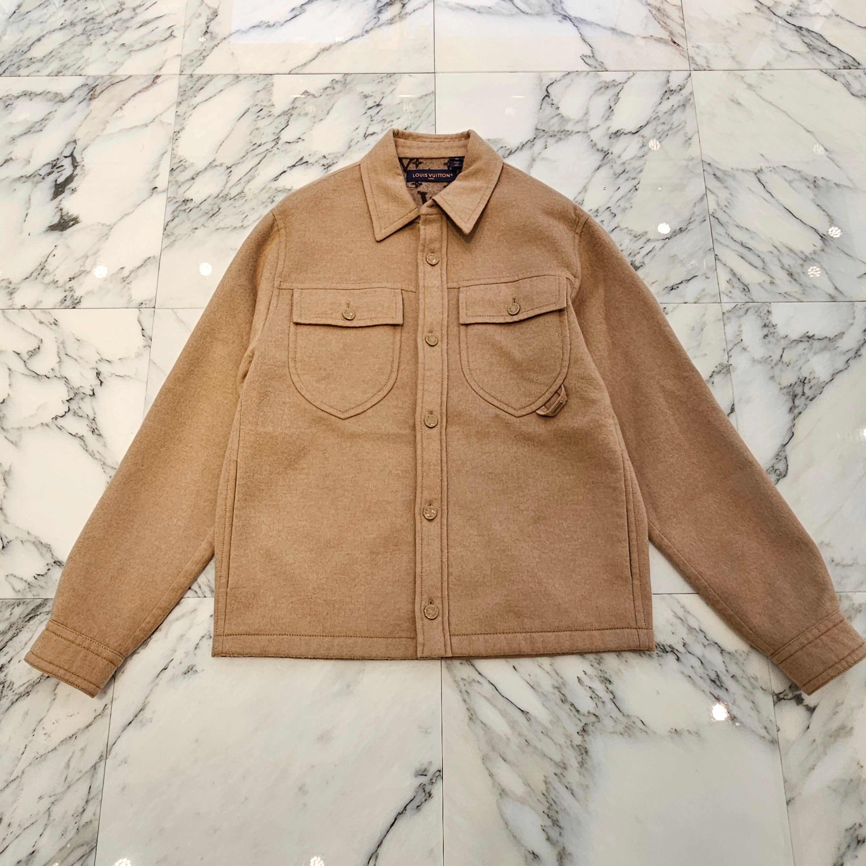 LOUIS VUITTON 2024SS Double Face Wool Blend Over Shirt 1AFA45 Size XS ルイヴィトン ダブルフェイス ウールブレンド オーバーシャツ サイズXS