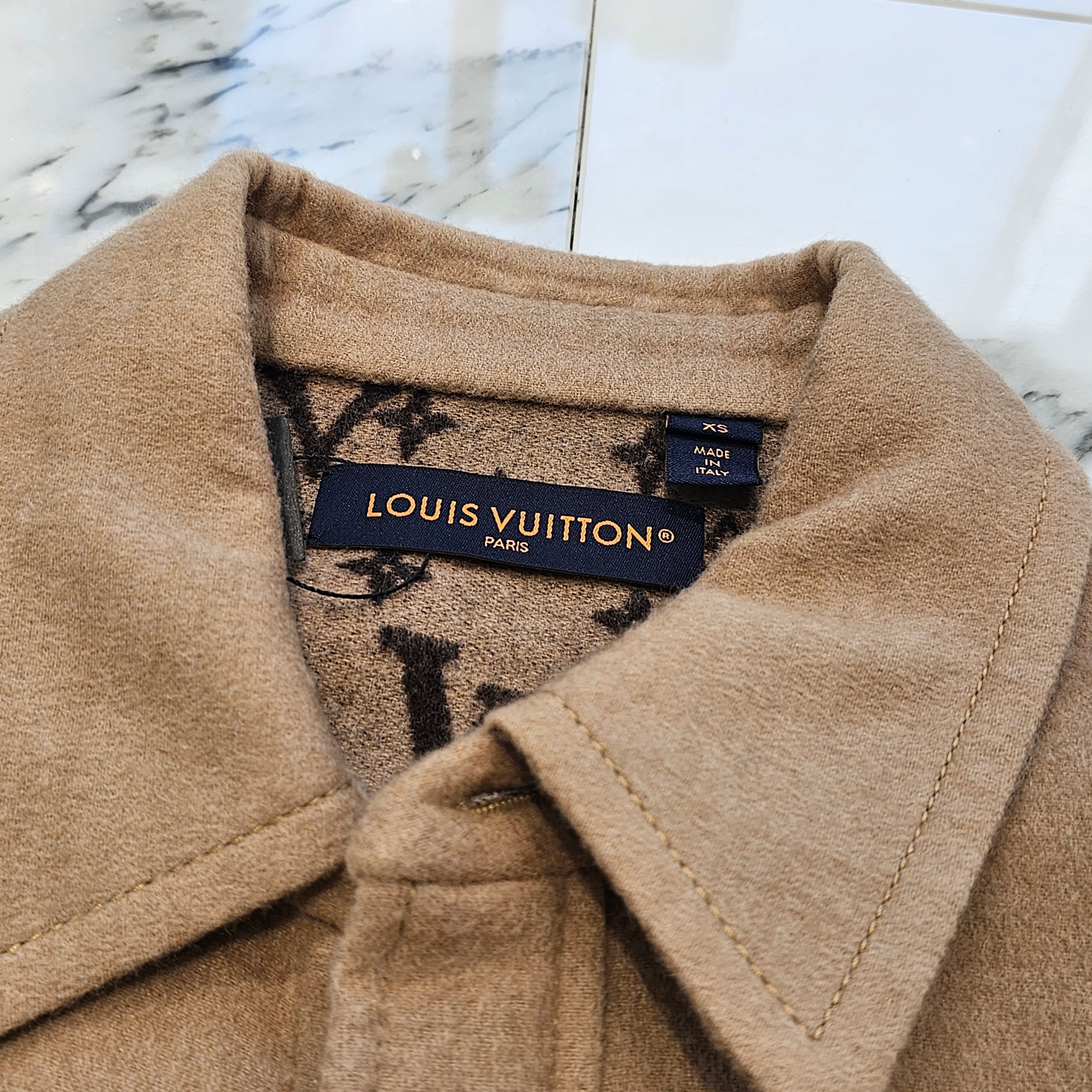 LOUIS VUITTON 2024SS Double Face Wool Blend Over Shirt 1AFA45 Size XS ルイヴィトン ダブルフェイス ウールブレンド オーバーシャツ サイズXS