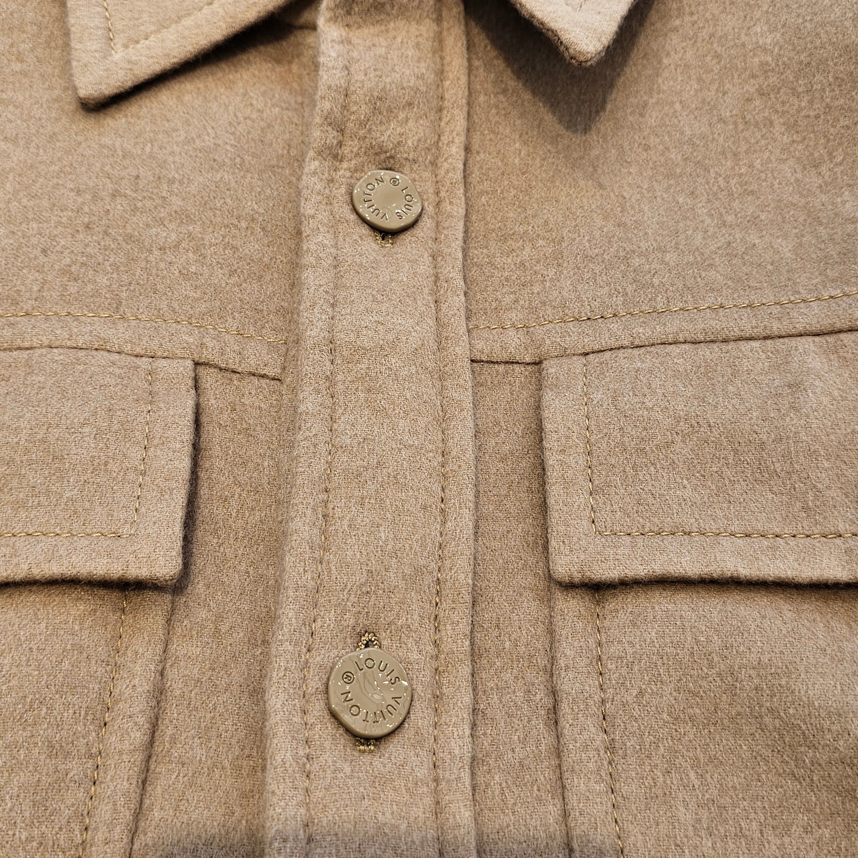 LOUIS VUITTON 2024SS Double Face Wool Blend Over Shirt 1AFA45 Size XS ルイヴィトン ダブルフェイス ウールブレンド オーバーシャツ サイズXS