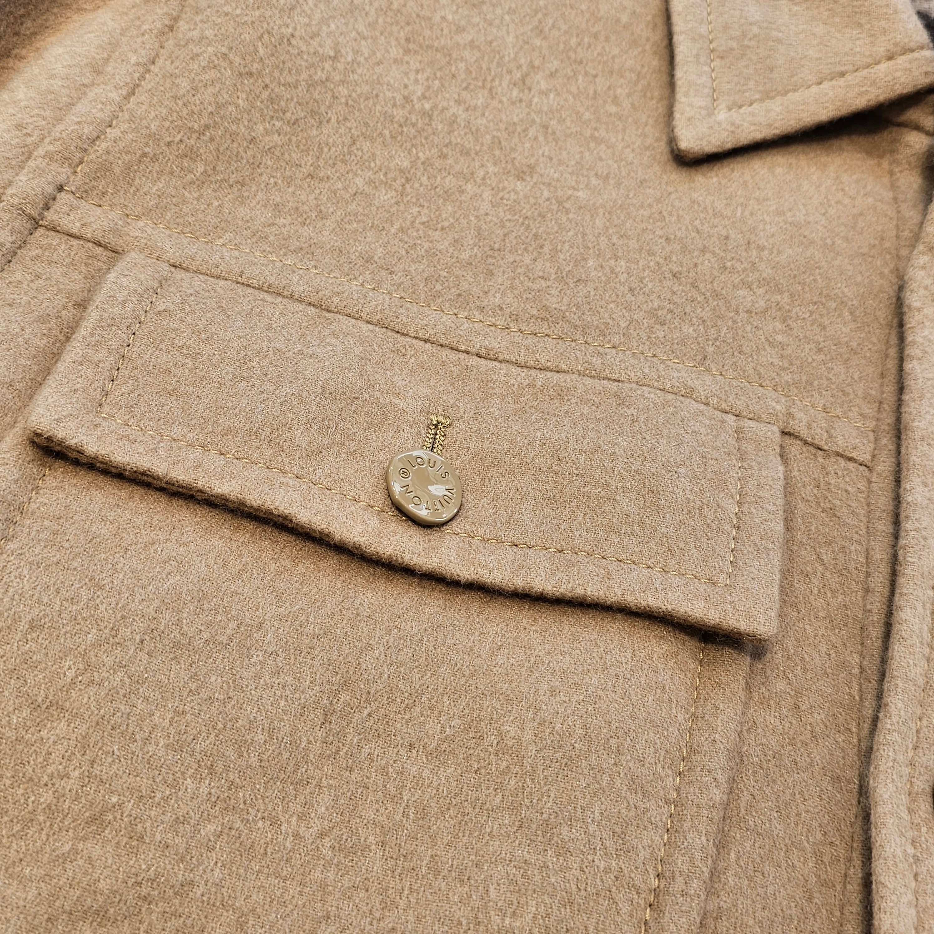 LOUIS VUITTON 2024SS Double Face Wool Blend Over Shirt 1AFA45 Size XS ルイヴィトン ダブルフェイス ウールブレンド オーバーシャツ サイズXS