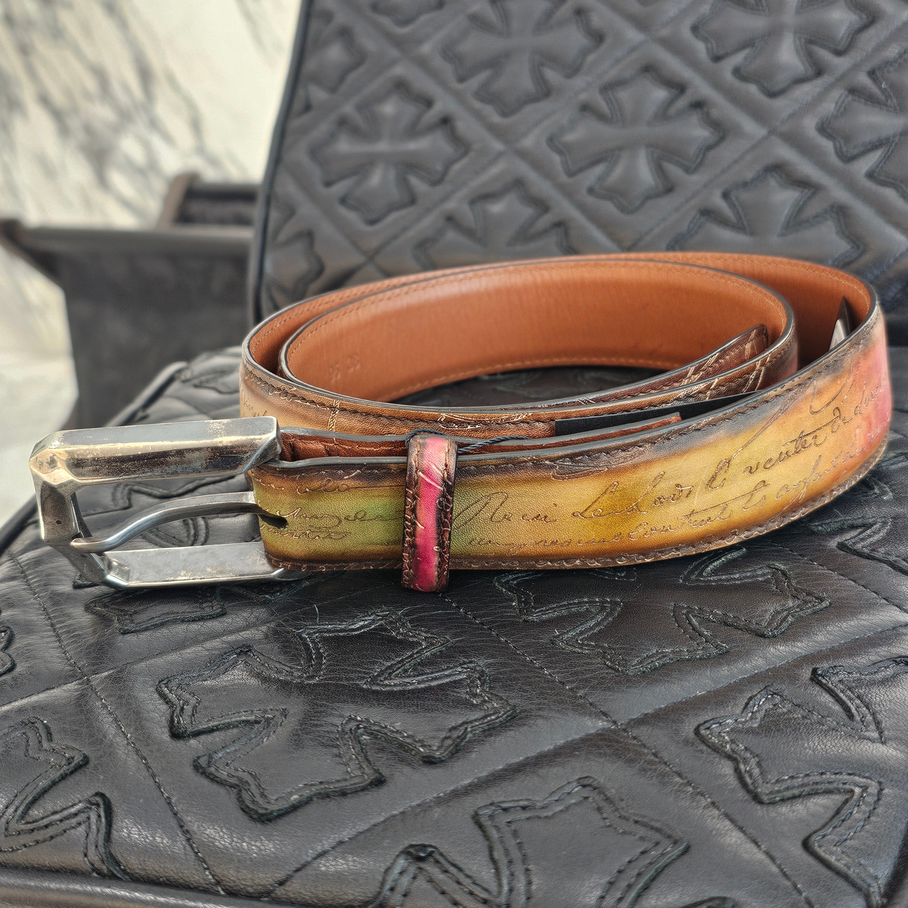 Berluti ベルルッティ　ベルト　バックル エッセンス レザーベルト - 32 mm | ベルルッティ JP