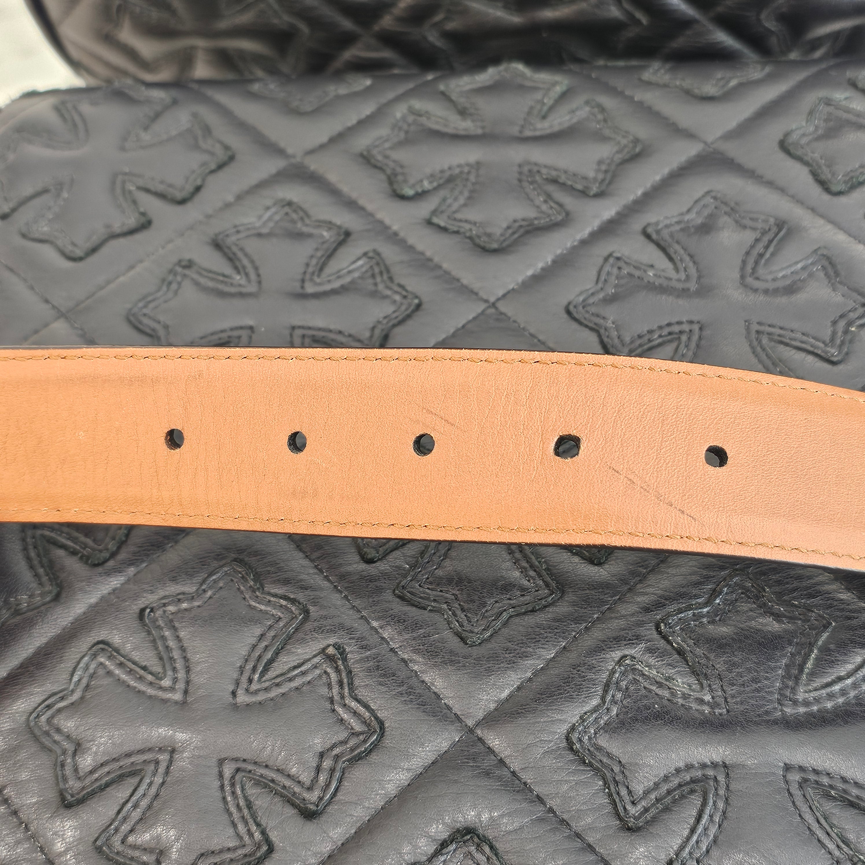 Berluti Scritto Calligraphy Venetian Leather Belt Size 38 ベルルッティ スクリット カリグラフィ ヴェネチアンレザー ベルト サイズ38