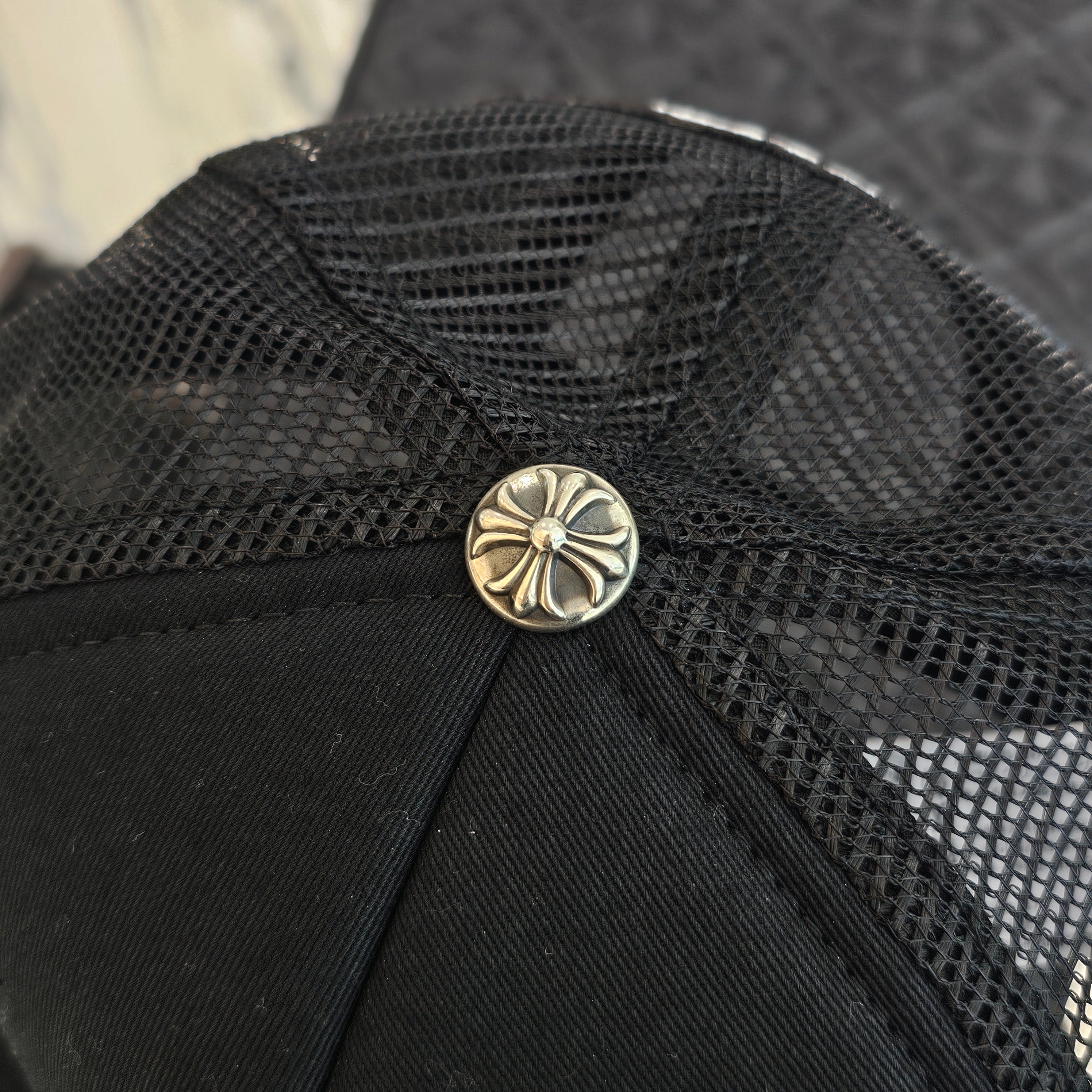 CHROME HEARTS Camo Triple Cross Leather Patch Trucker Cap ONE SIZE（51-61）クロムハーツ カモ トリプルクロス レザーパッチ トラッカーキャップ サイズONE SIZE（51-61）