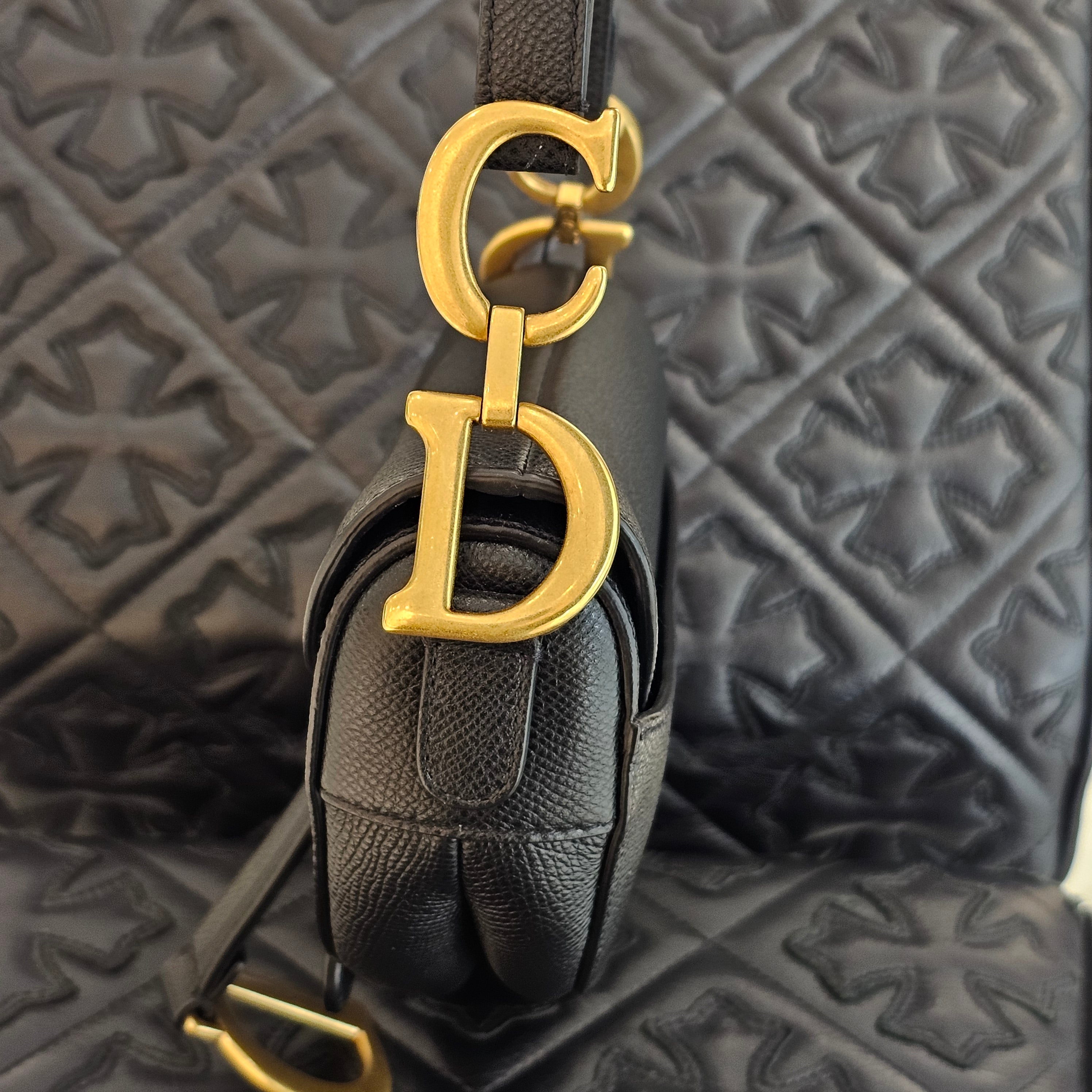 DIOR 2024AW Mini Saddle Bag Grained Calfskin "Black" M0456CBAA ディオール ミニ サドルバッグ グレインド カーフスキン "ブラック"