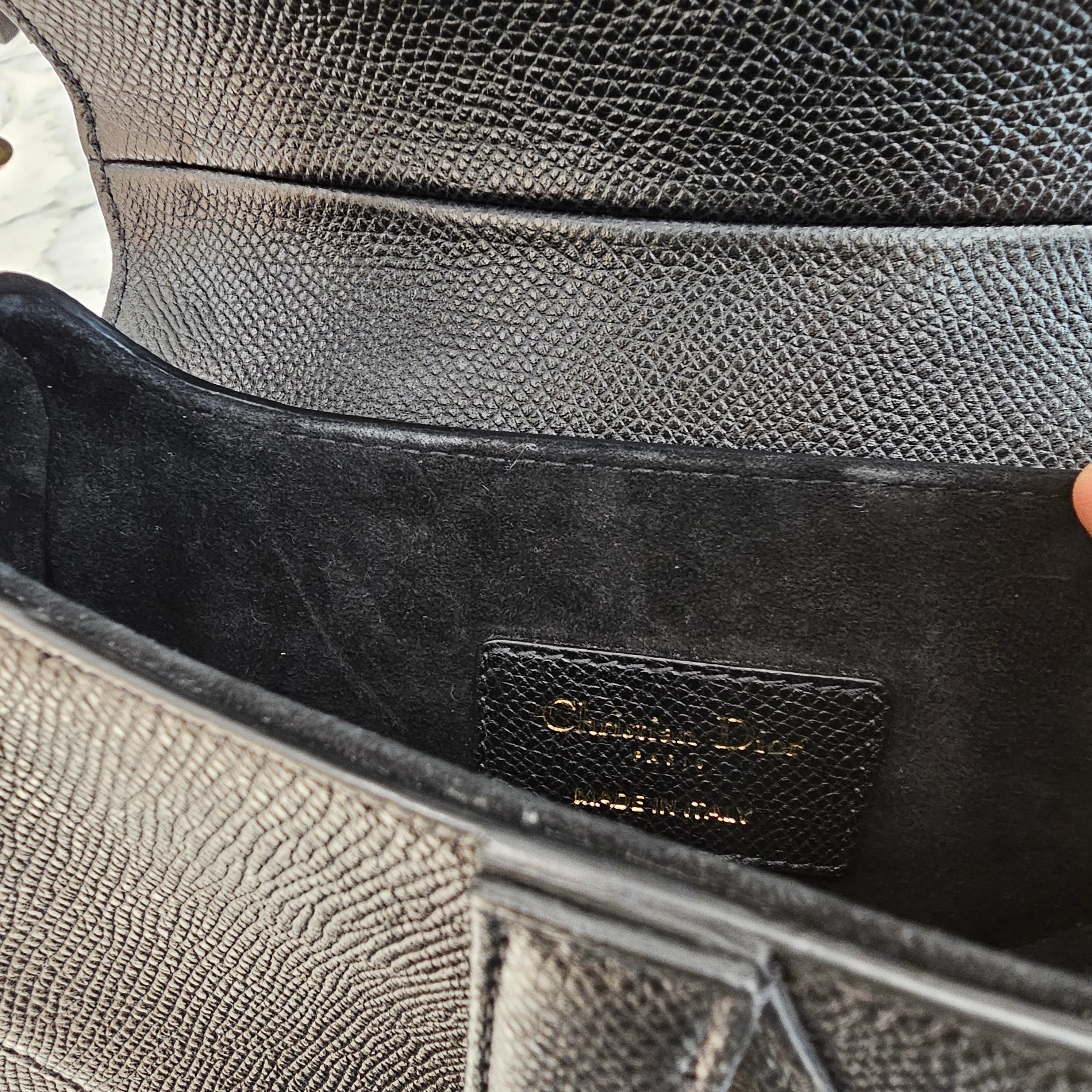 DIOR 2024AW Mini Saddle Bag Grained Calfskin "Black" M0456CBAA ディオール ミニ サドルバッグ グレインド カーフスキン "ブラック"