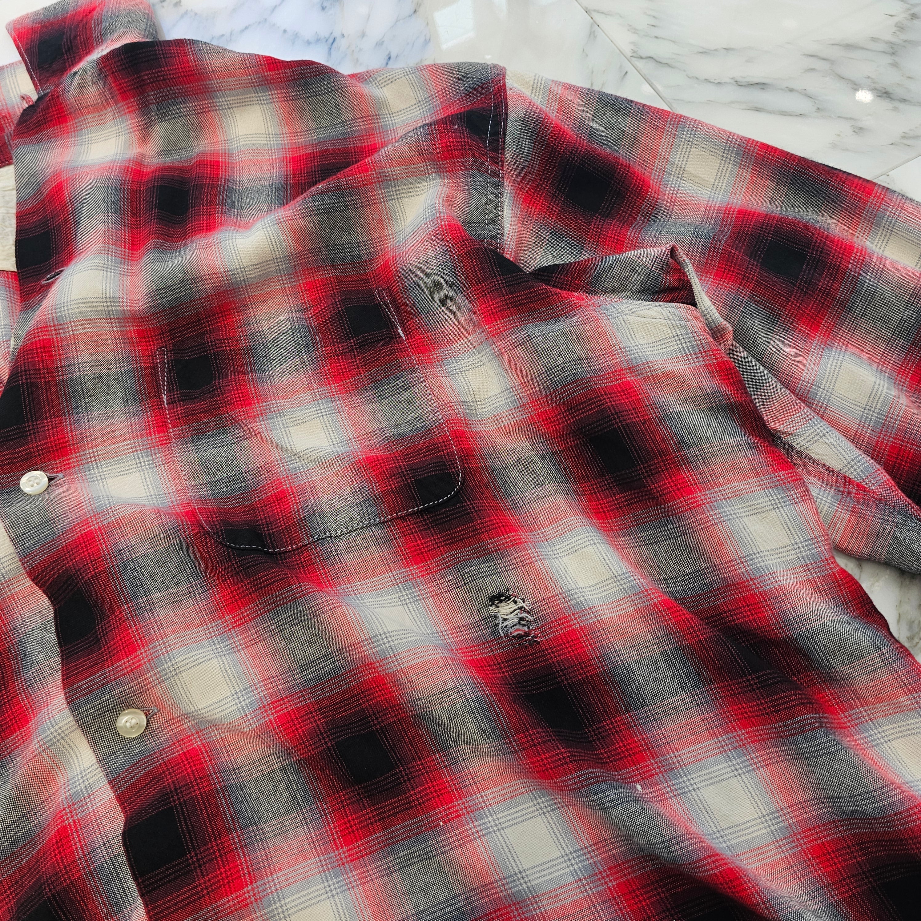 SAINT Mxxxxxx 2025SS LAST MAN Check Shirt SM-HR8-0000-C30 Size L セントマイケル ラストマン チェックシャツ サイズL