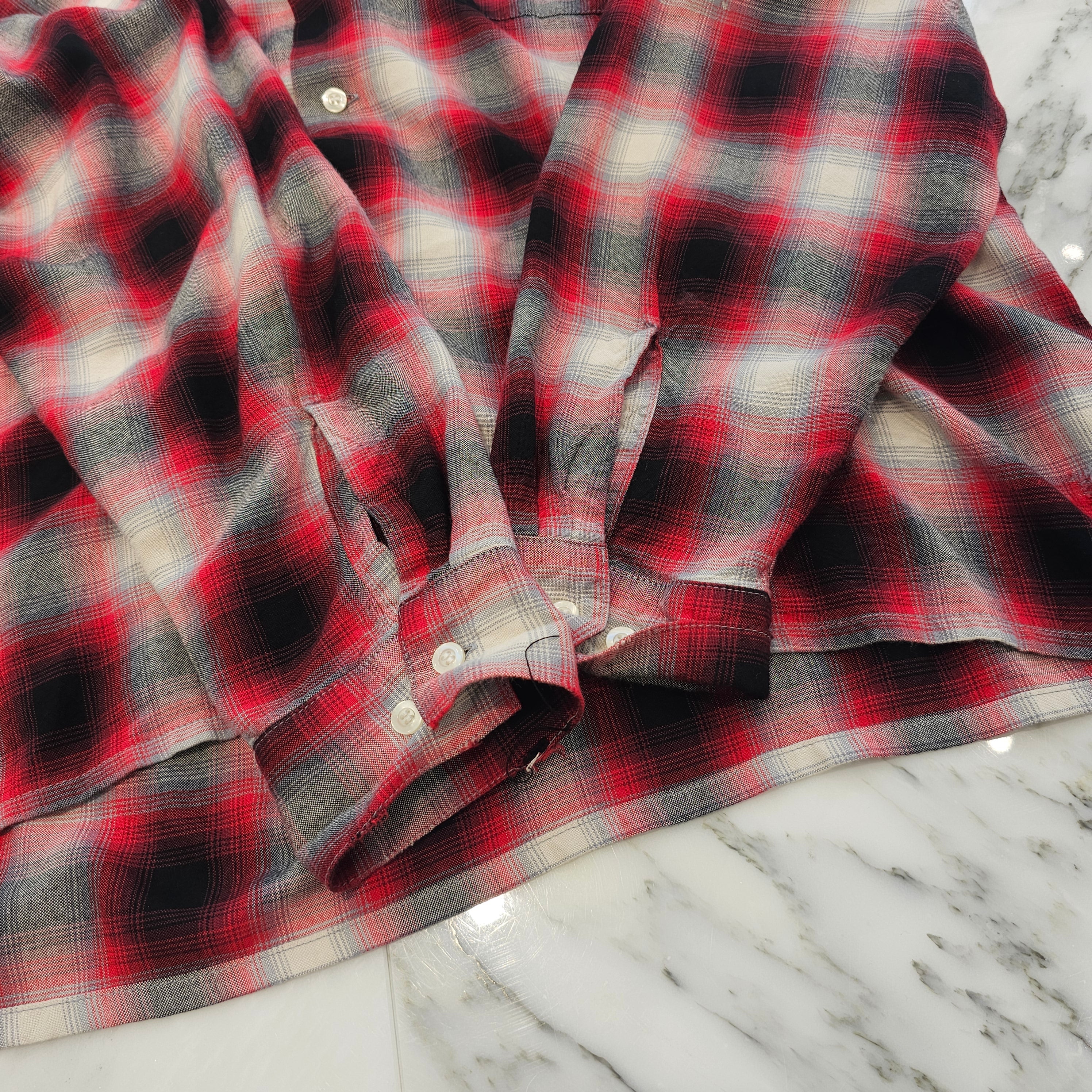 SAINT Mxxxxxx 2025SS LAST MAN Check Shirt SM-HR8-0000-C30 Size L セントマイケル ラストマン チェックシャツ サイズL