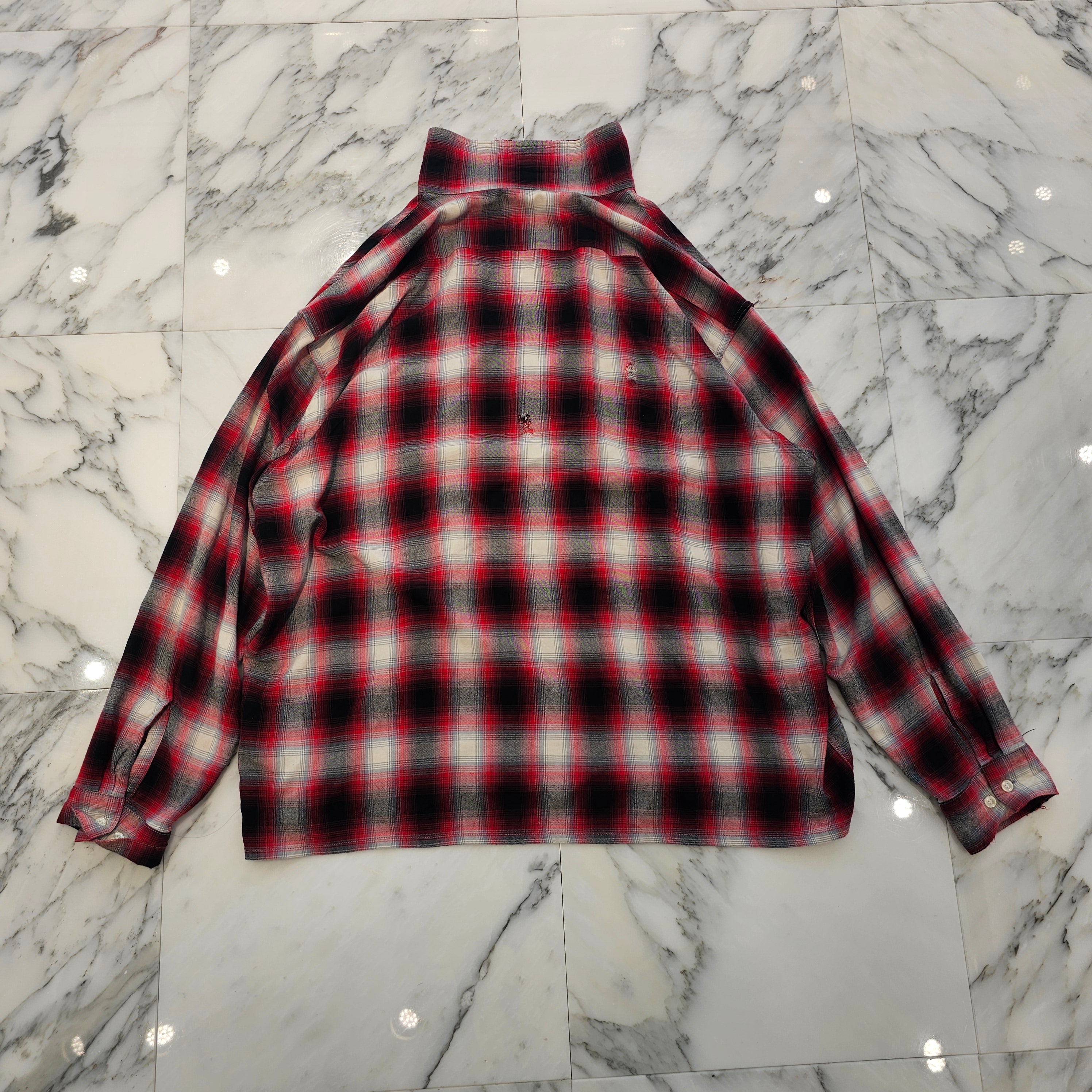 SAINT Mxxxxxx 2025SS LAST MAN Check Shirt SM-HR8-0000-C30 Size L セントマイケル ラストマン チェックシャツ サイズL
