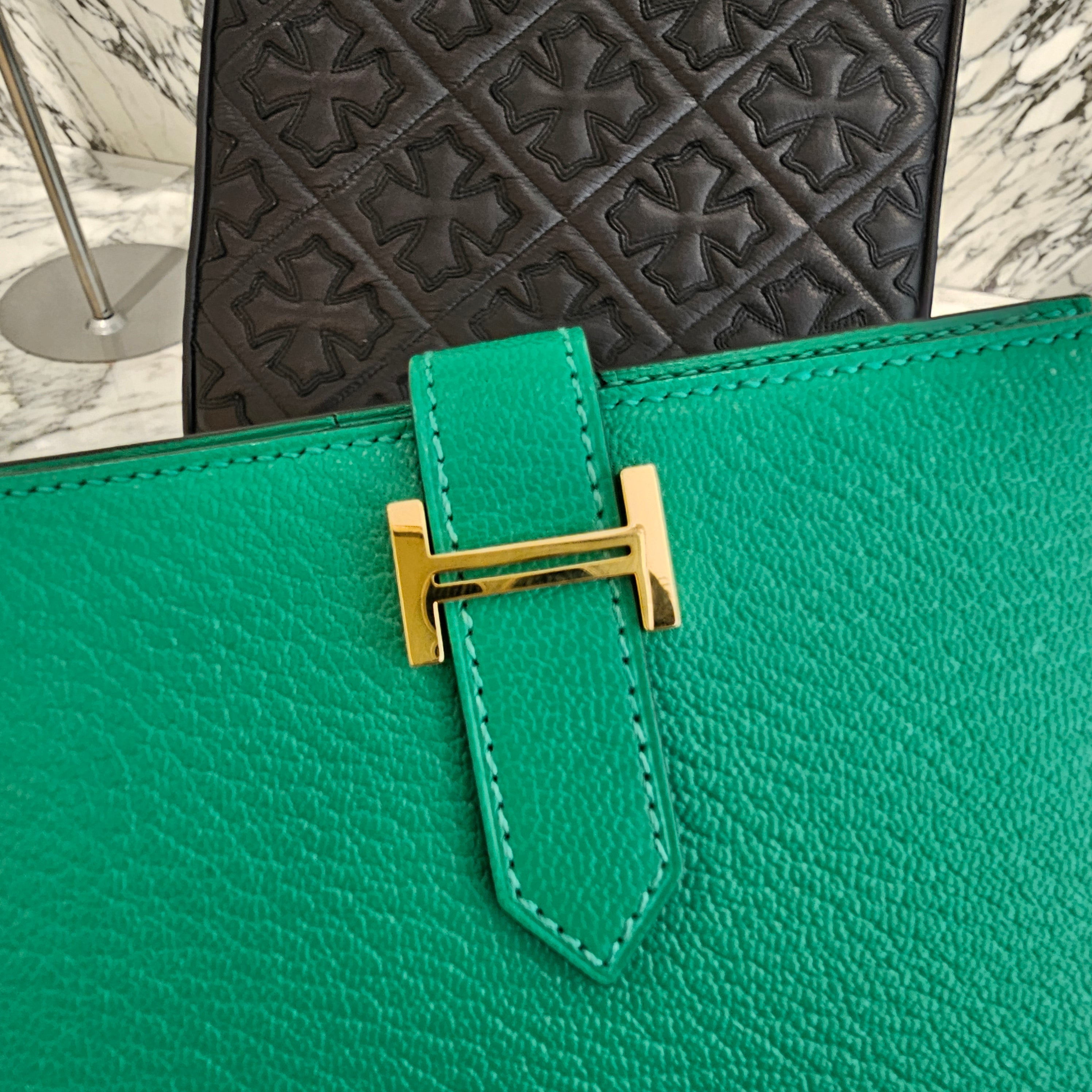 HERMES Bearn Compact Wallet "VERT JADE" W刻印 エルメス ベアン コンパクト ウォレット "ヴェールジェイド" W刻印
