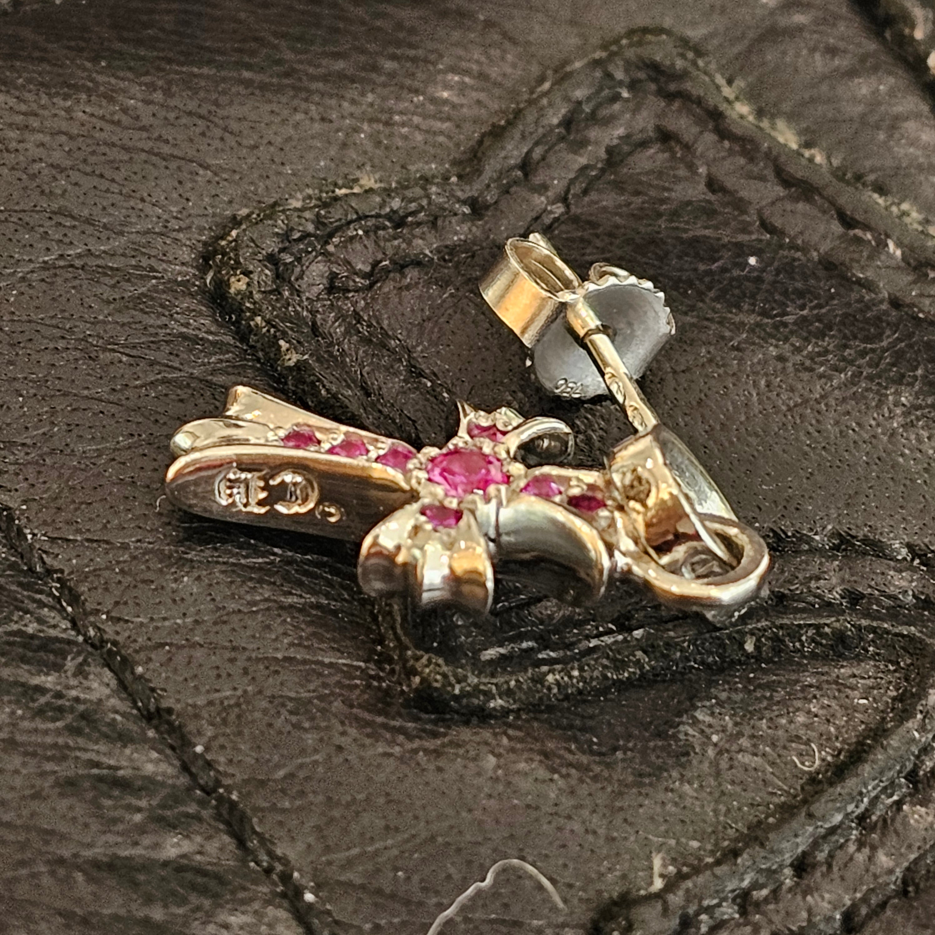 CHROME HEARTS 18K WG Baby Fat Pave Pink Sapphire Earring クロムハーツ 18K ホワイトゴールド パヴェ ピンクサファイア イヤリング ピアス